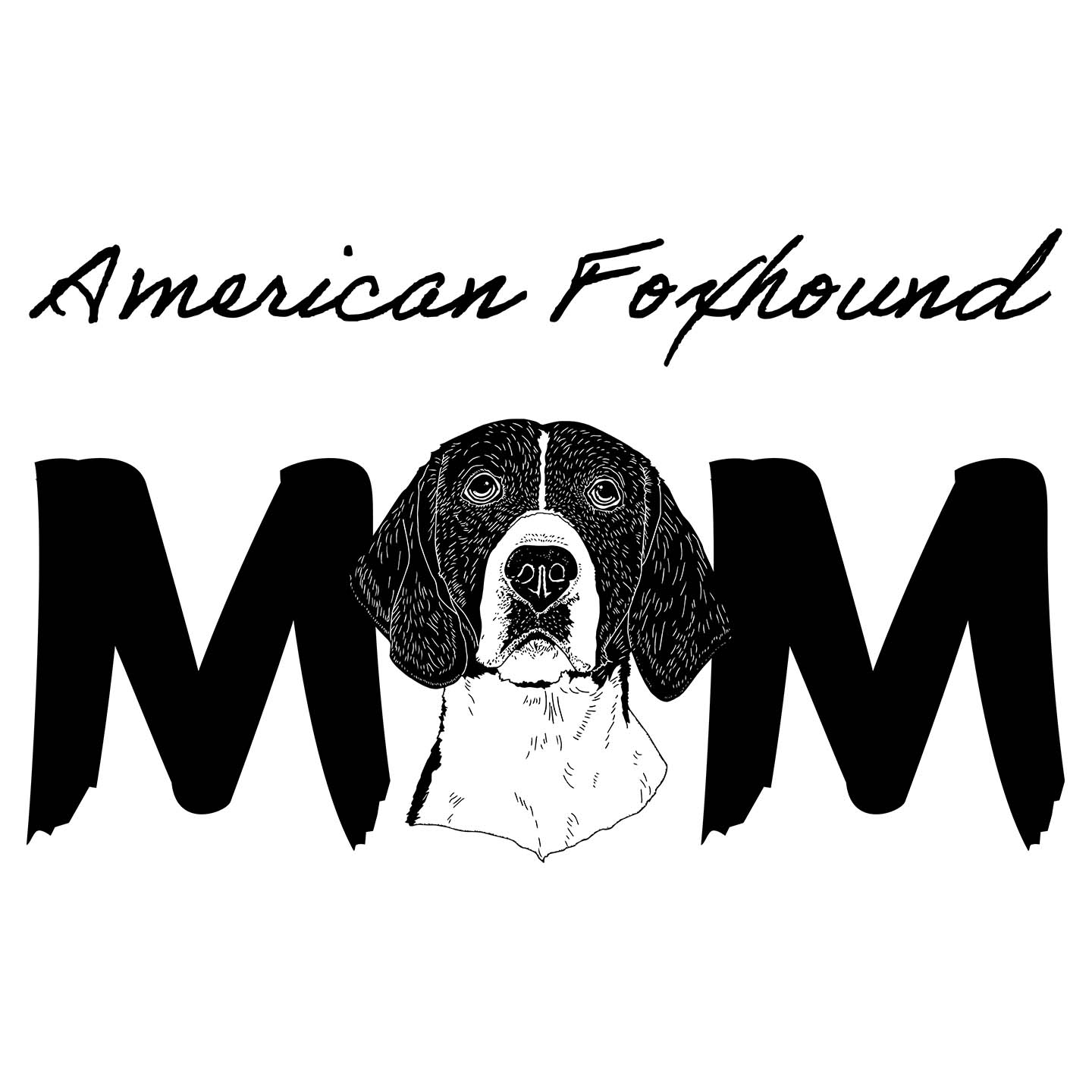 American Foxhound Breed Mom - Women's V-Neck T-Shirt