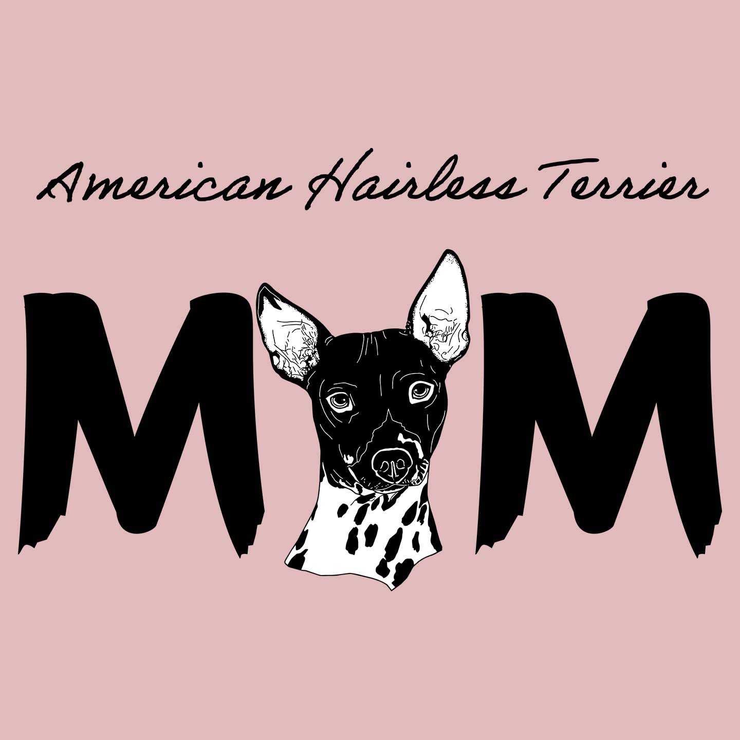 American Hairless Terrier Breed Mom - Women's Fitted T-Shirt