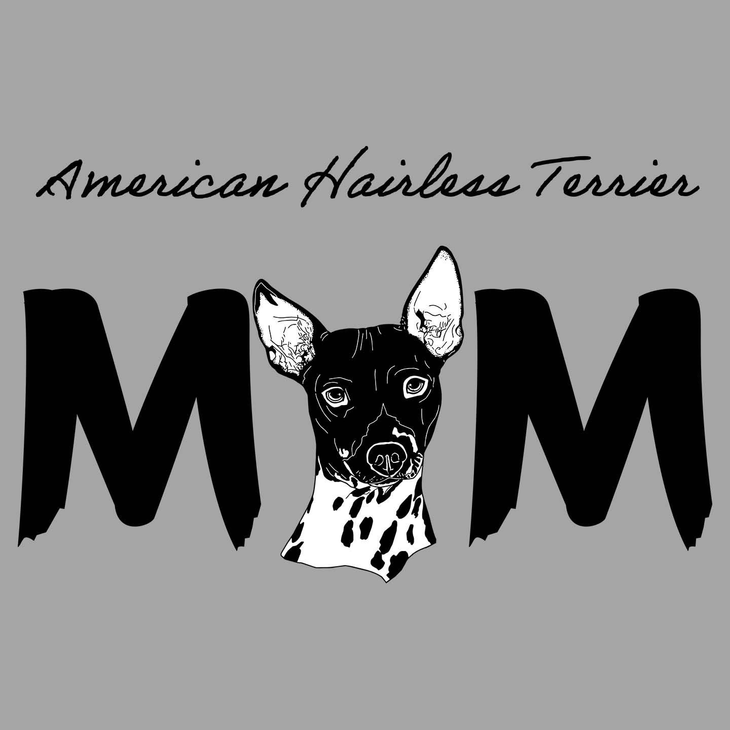 American Hairless Terrier Breed Mom - Women's V-Neck T-Shirt