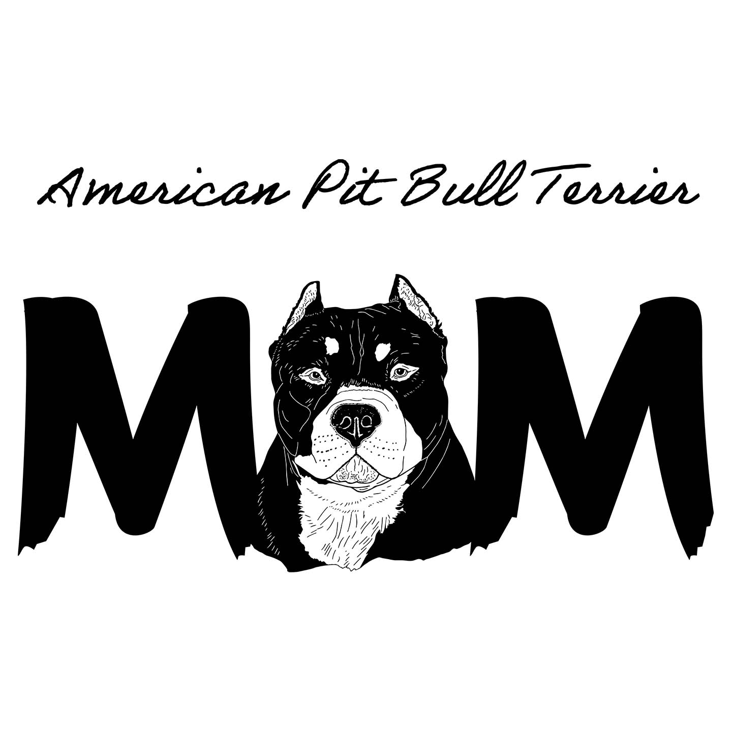 American Pit Bull Terrier Breed Mom - Women's V-Neck T-Shirt