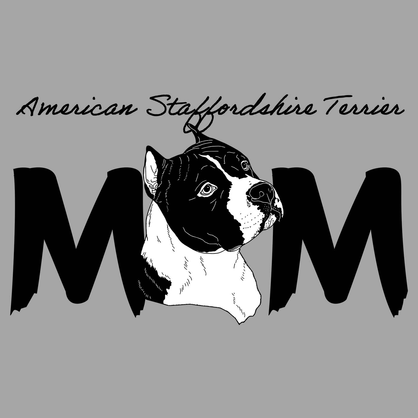 American Staffordshire Terrier Breed Mom - Women's V-Neck T-Shirt