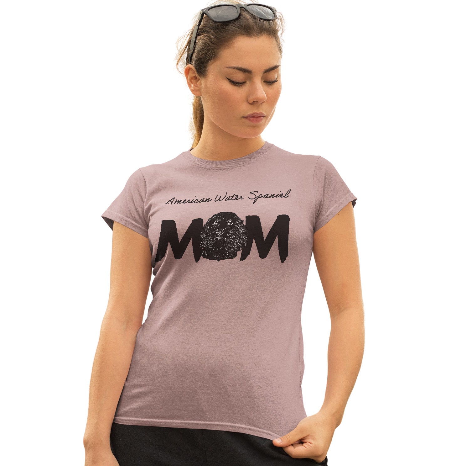 American Water Spaniel Breed Mom - Women's Fitted T-Shirt