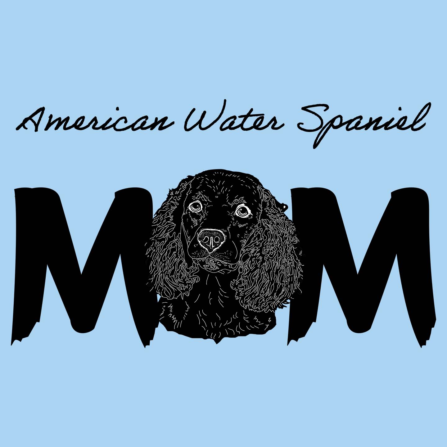 American Water Spaniel Breed Mom - Women's Fitted T-Shirt