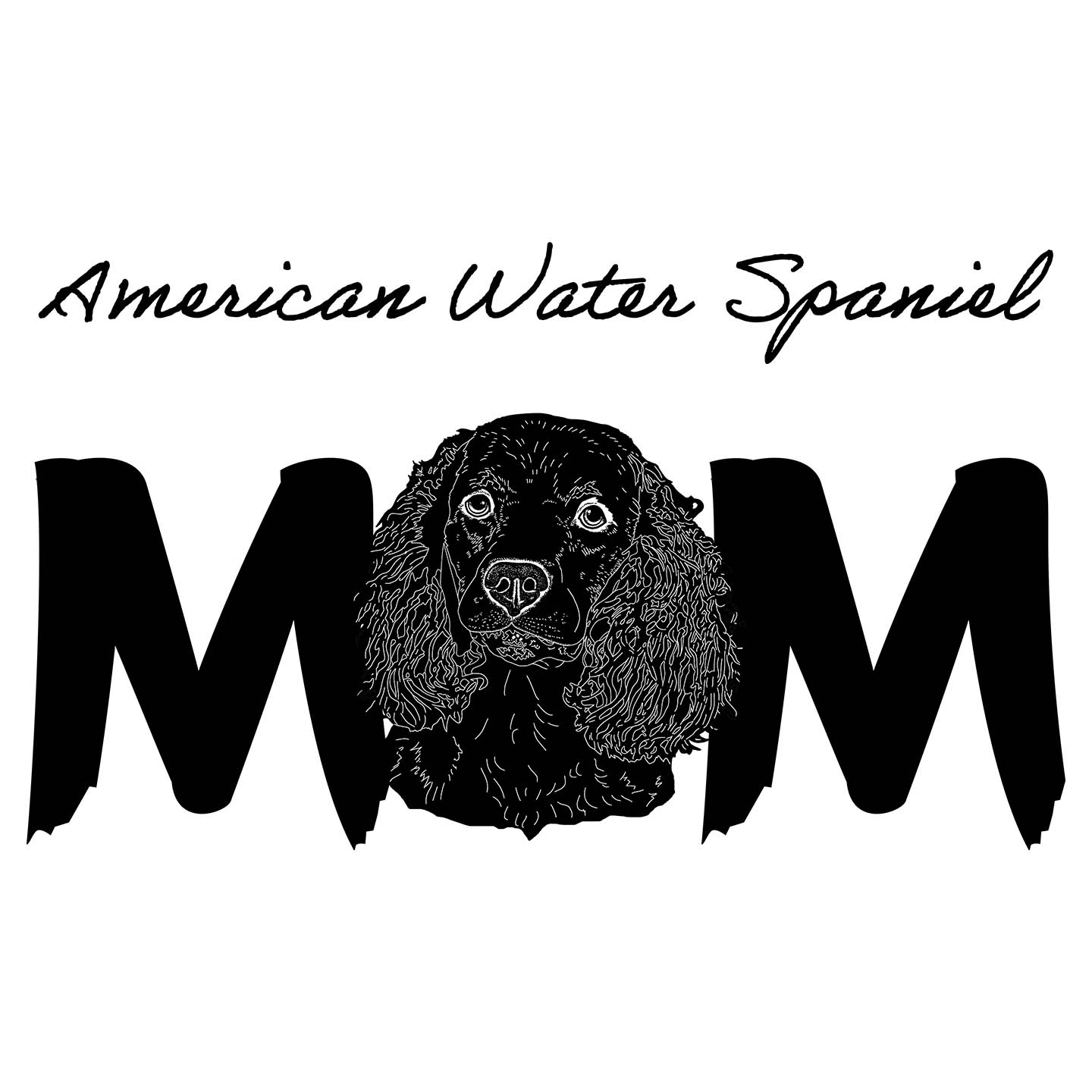 American Water Spaniel Breed Mom - Women's V-Neck T-Shirt