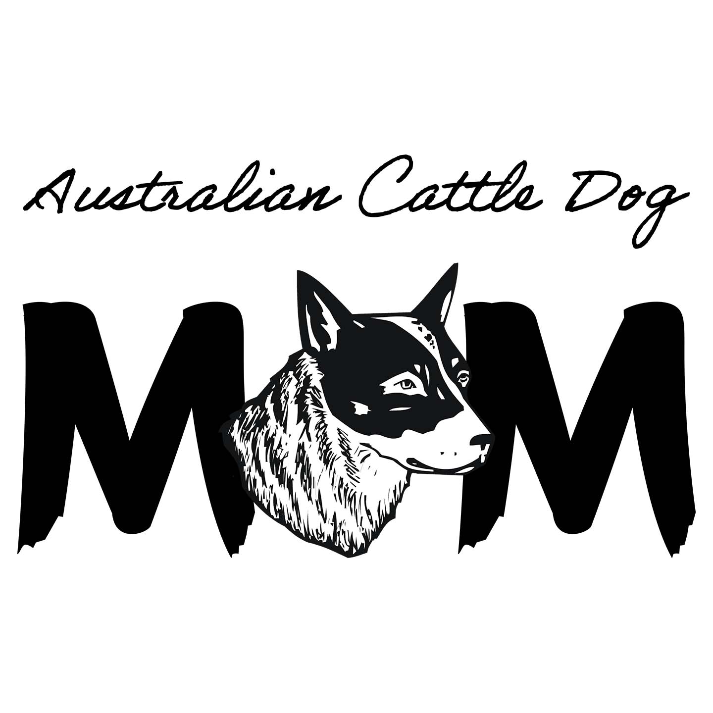 Australian Cattle Dog Breed Mom - Women's V-Neck T-Shirt