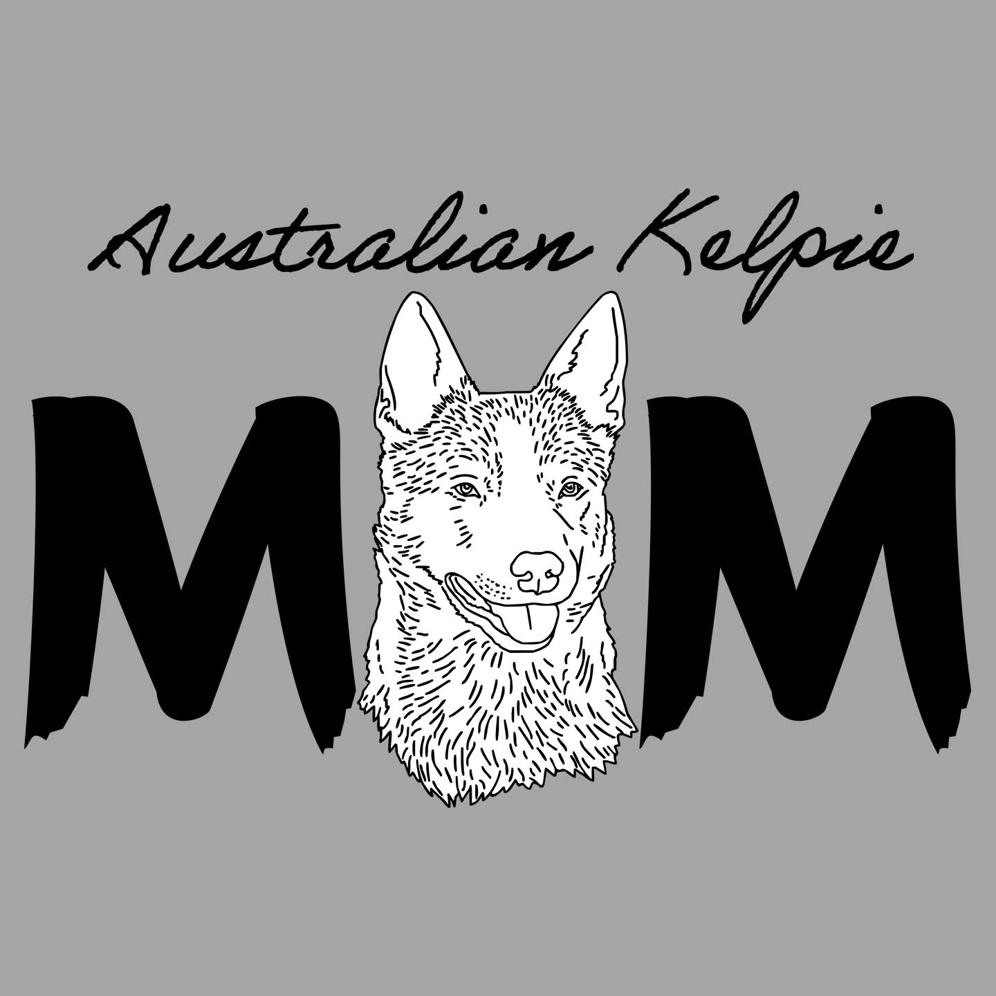 Australian Kelpie Breed Mom - Women's V-Neck T-Shirt