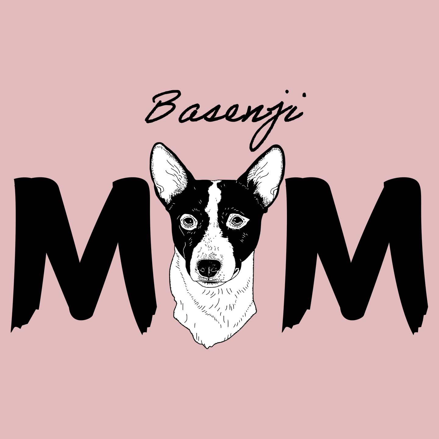 Basenji Breed Mom - Women's Fitted T-Shirt