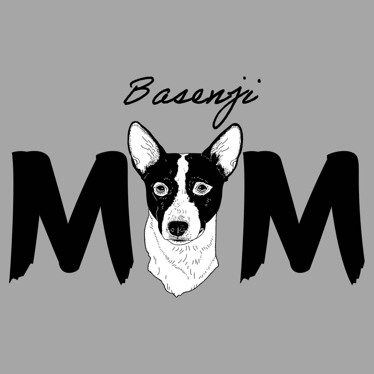Basenji Breed Mom - Women's V-Neck T-Shirt