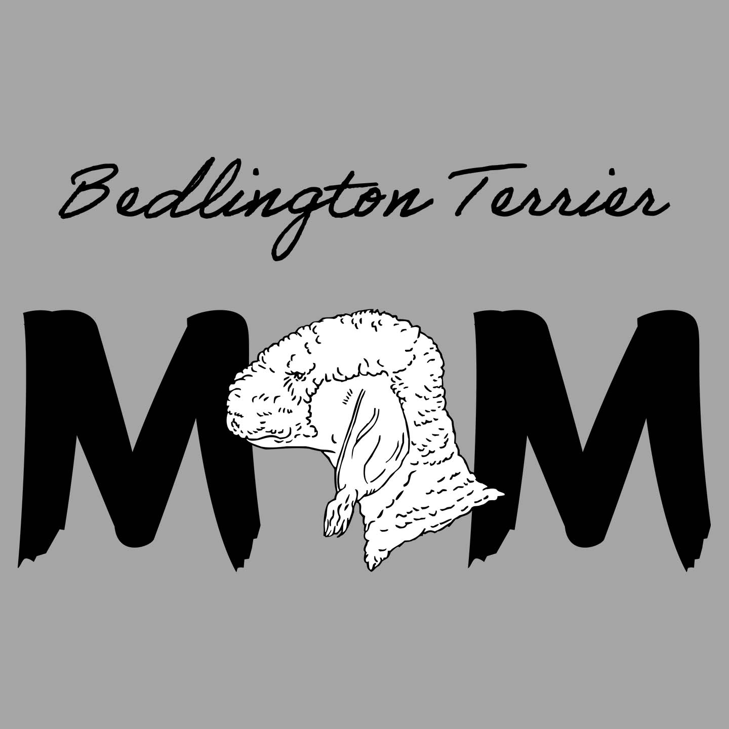Bedlington Terrier Breed Mom - Women's V-Neck T-Shirt