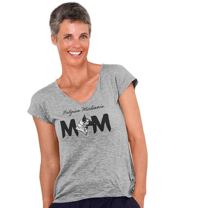 Belgian Malinois Breed Mom - Women's V-Neck T-Shirt