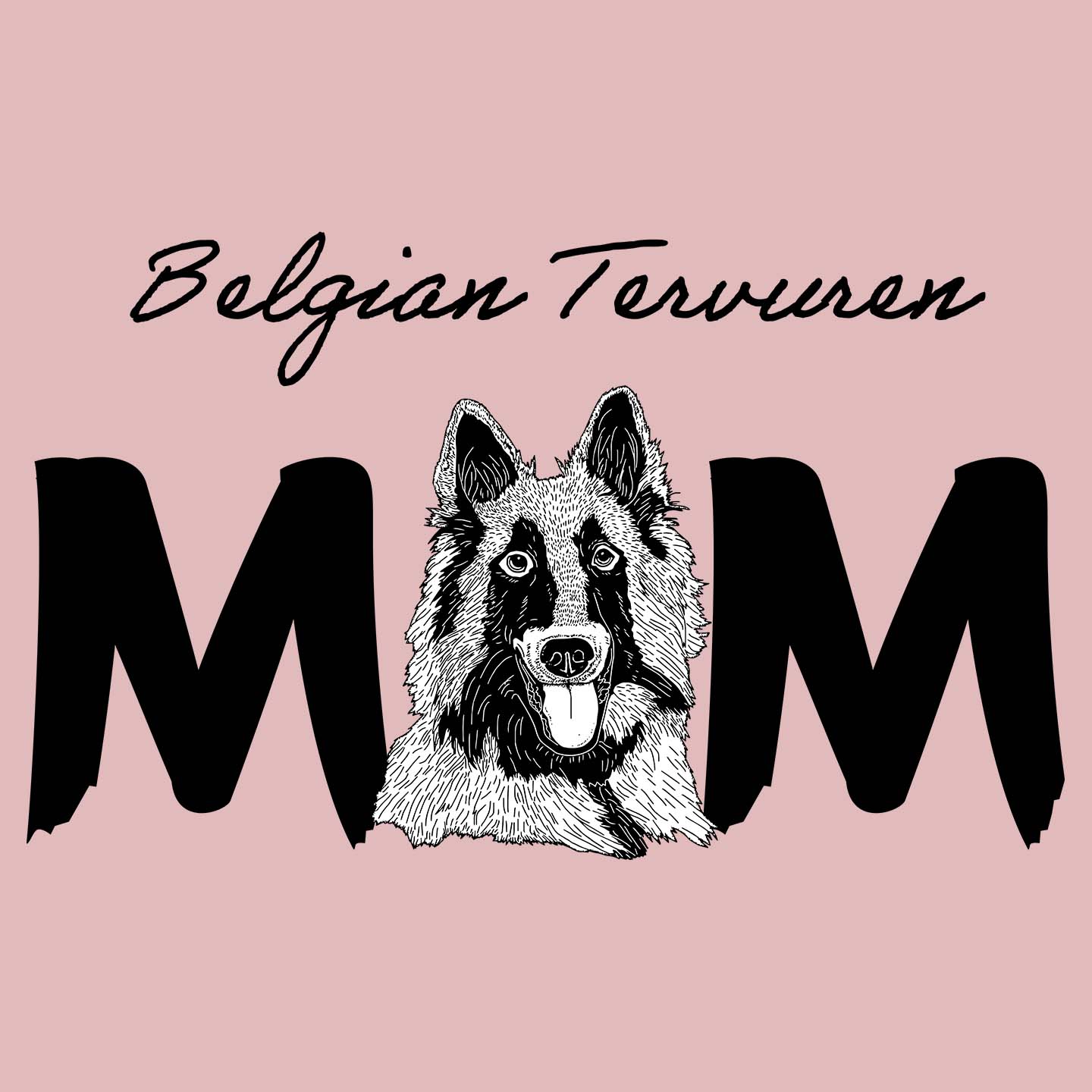 Belgian Tervuren Breed Mom - Women's Fitted T-Shirt