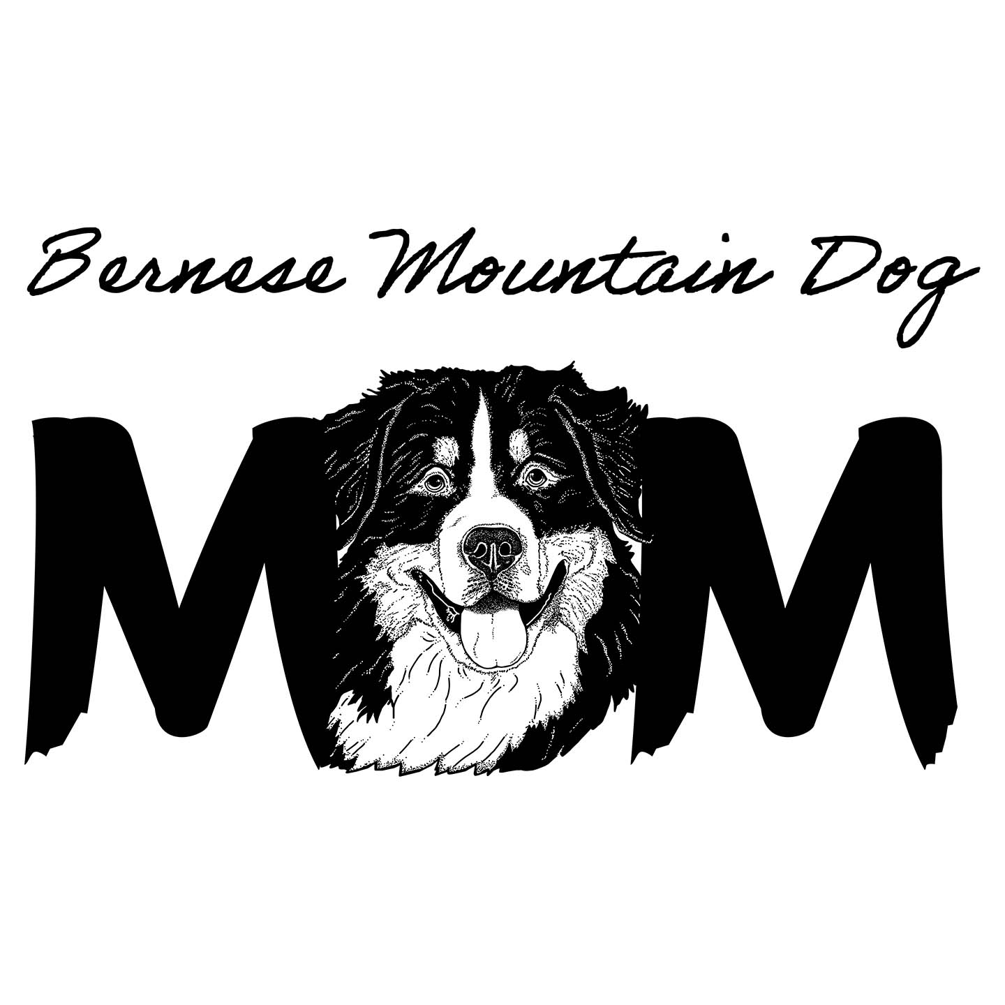 Bernese Mountain Dog Breed Mom - Women's V-Neck T-Shirt