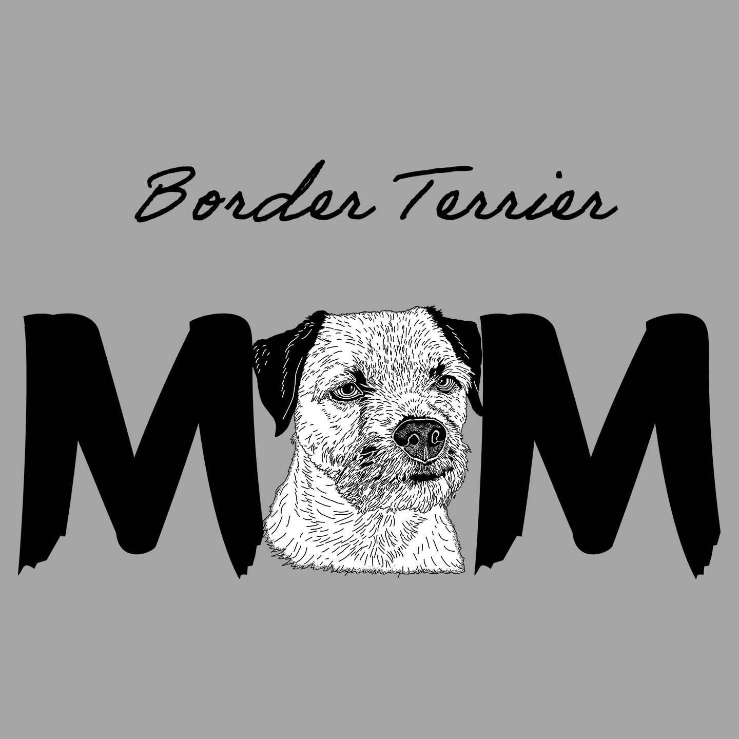 Border Terrier Breed Mom - Women's V-Neck T-Shirt