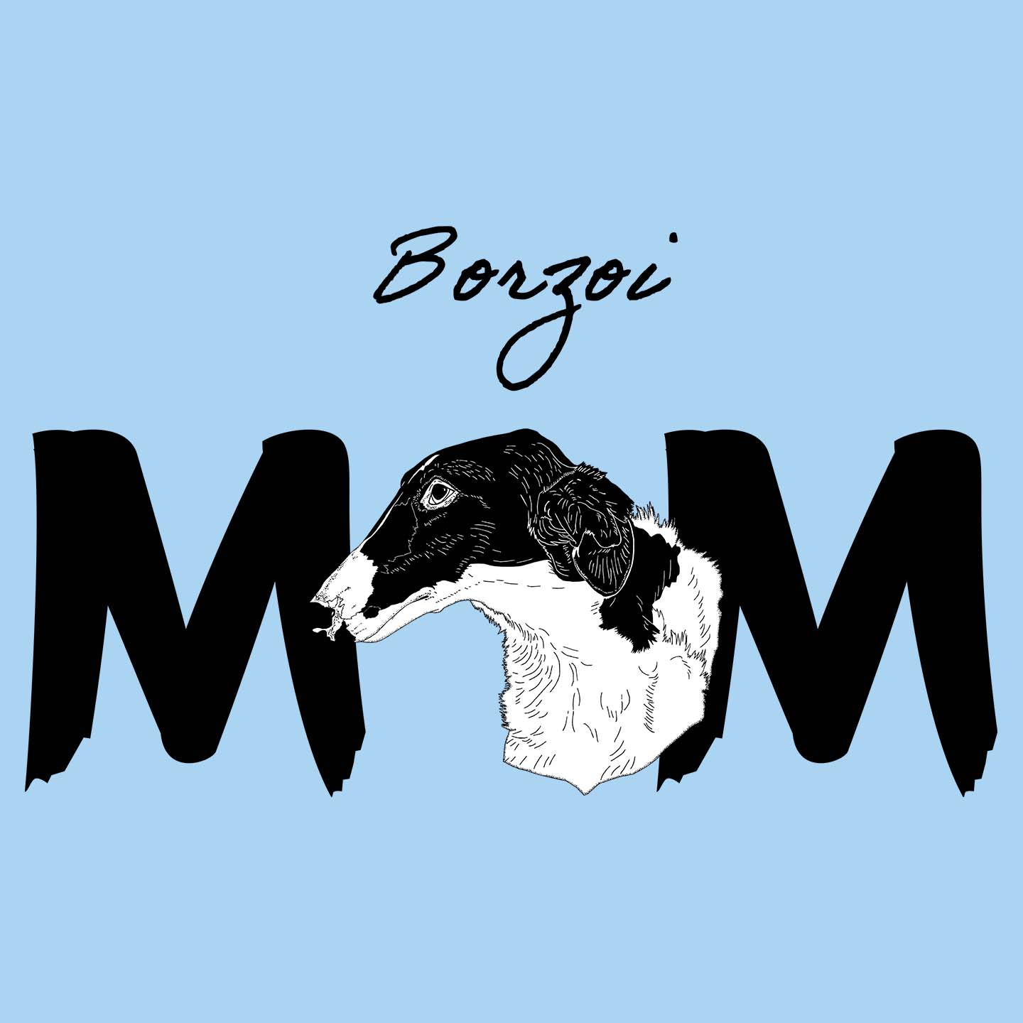 Borzoi Breed Mom - Women's Fitted T-Shirt