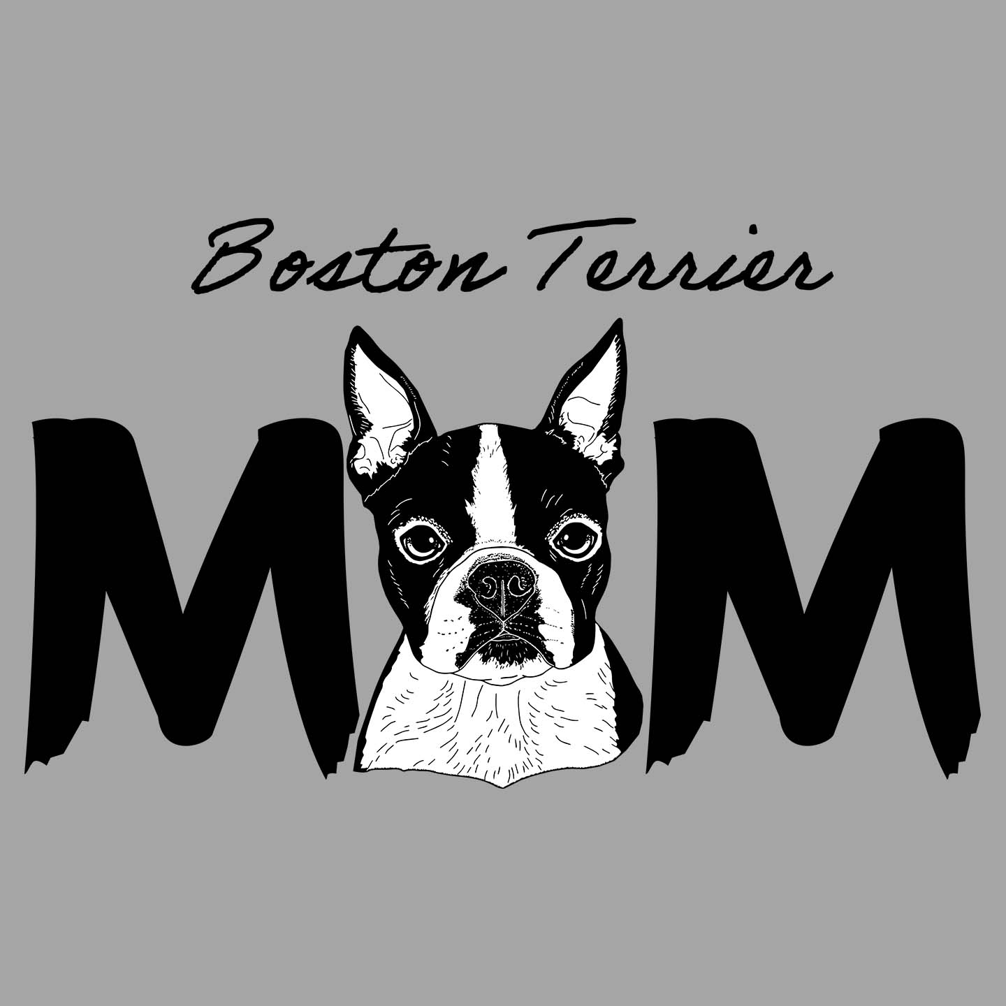 Boston Terrier Breed Mom - Women's V-Neck T-Shirt