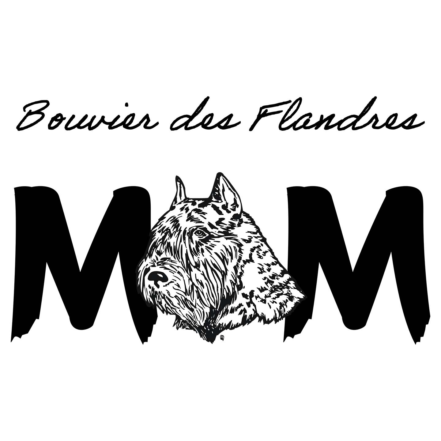 Bouvier des Flandres Breed Mom - Women's Fitted T-Shirt