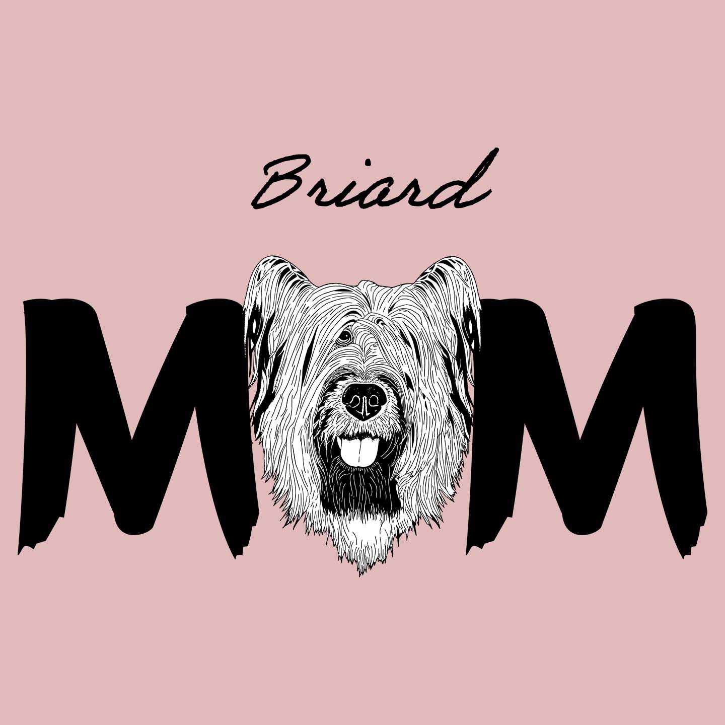 Briard Breed Mom - Women's Fitted T-Shirt