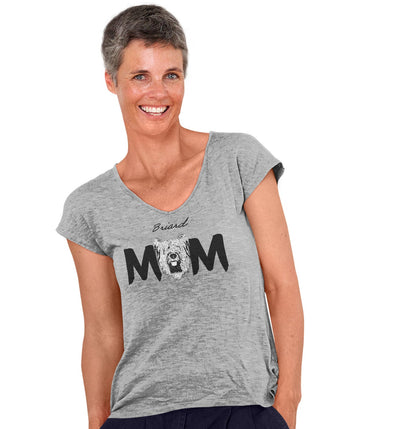 Briard Breed Mom - Women's V-Neck T-Shirt