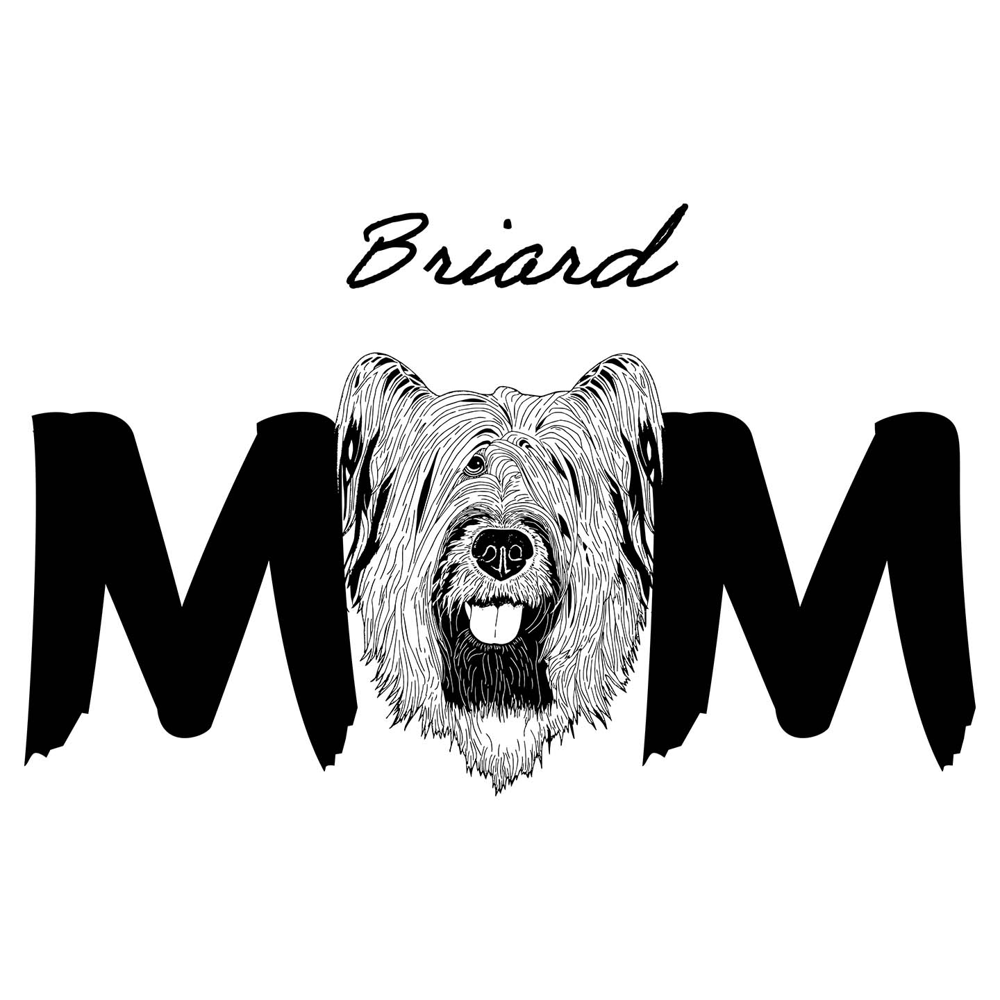 Briard Breed Mom - Women's V-Neck T-Shirt