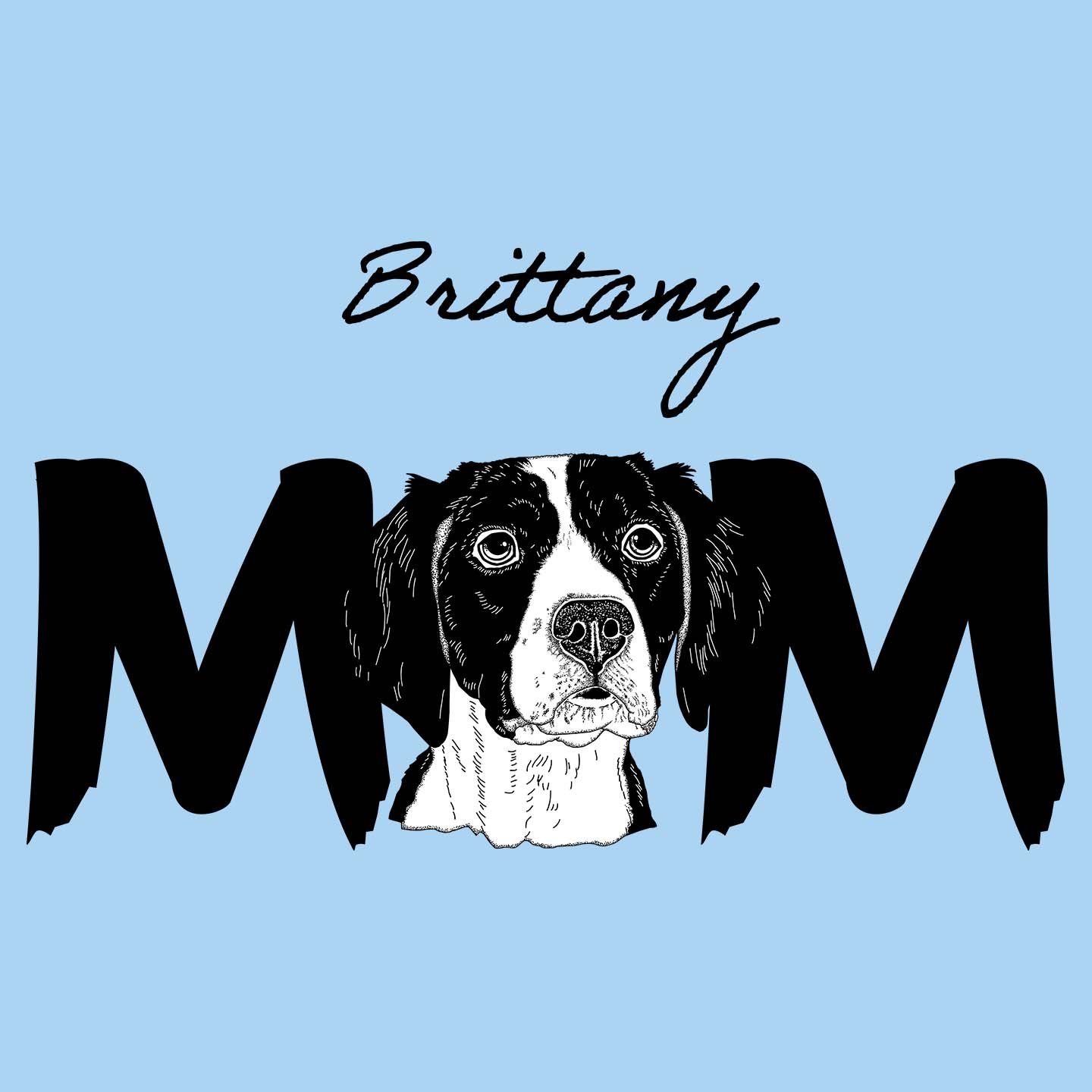 Brittany Breed Mom - Women's Fitted T-Shirt