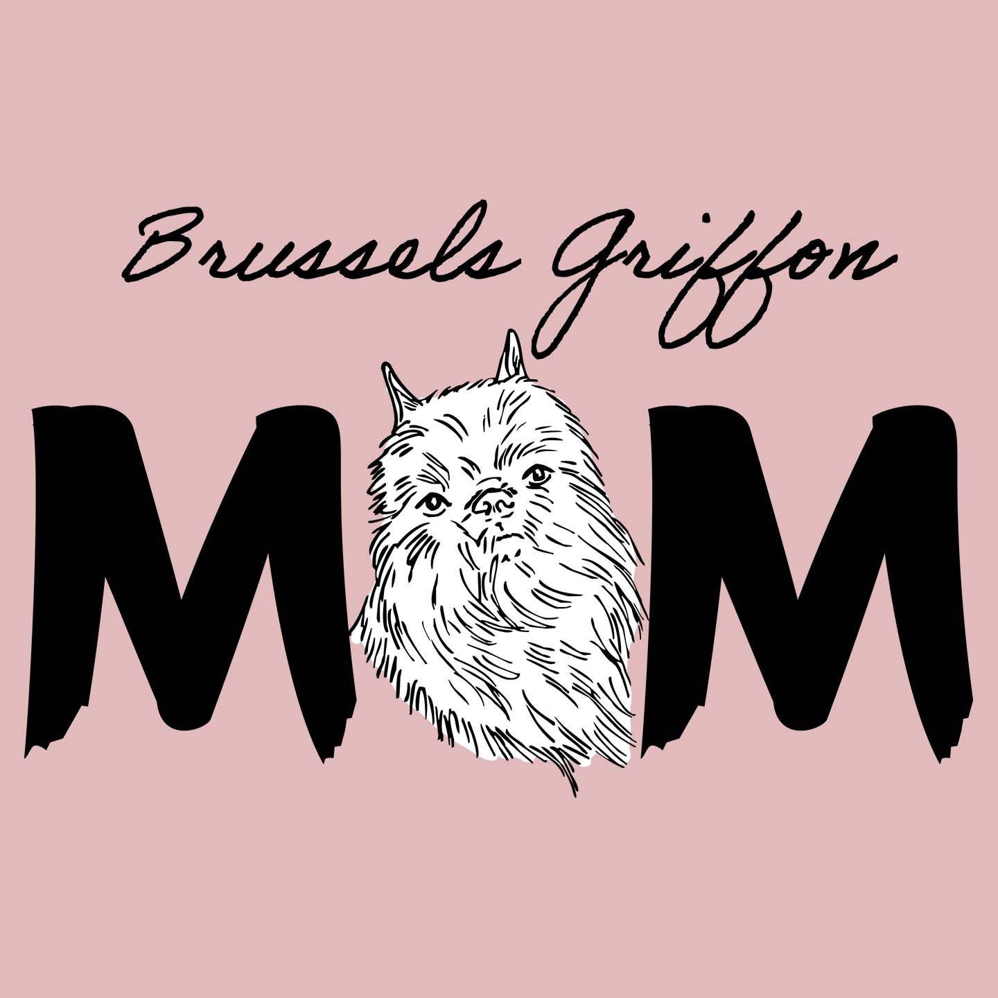 Brussels Griffon Breed Mom - Women's Fitted T-Shirt