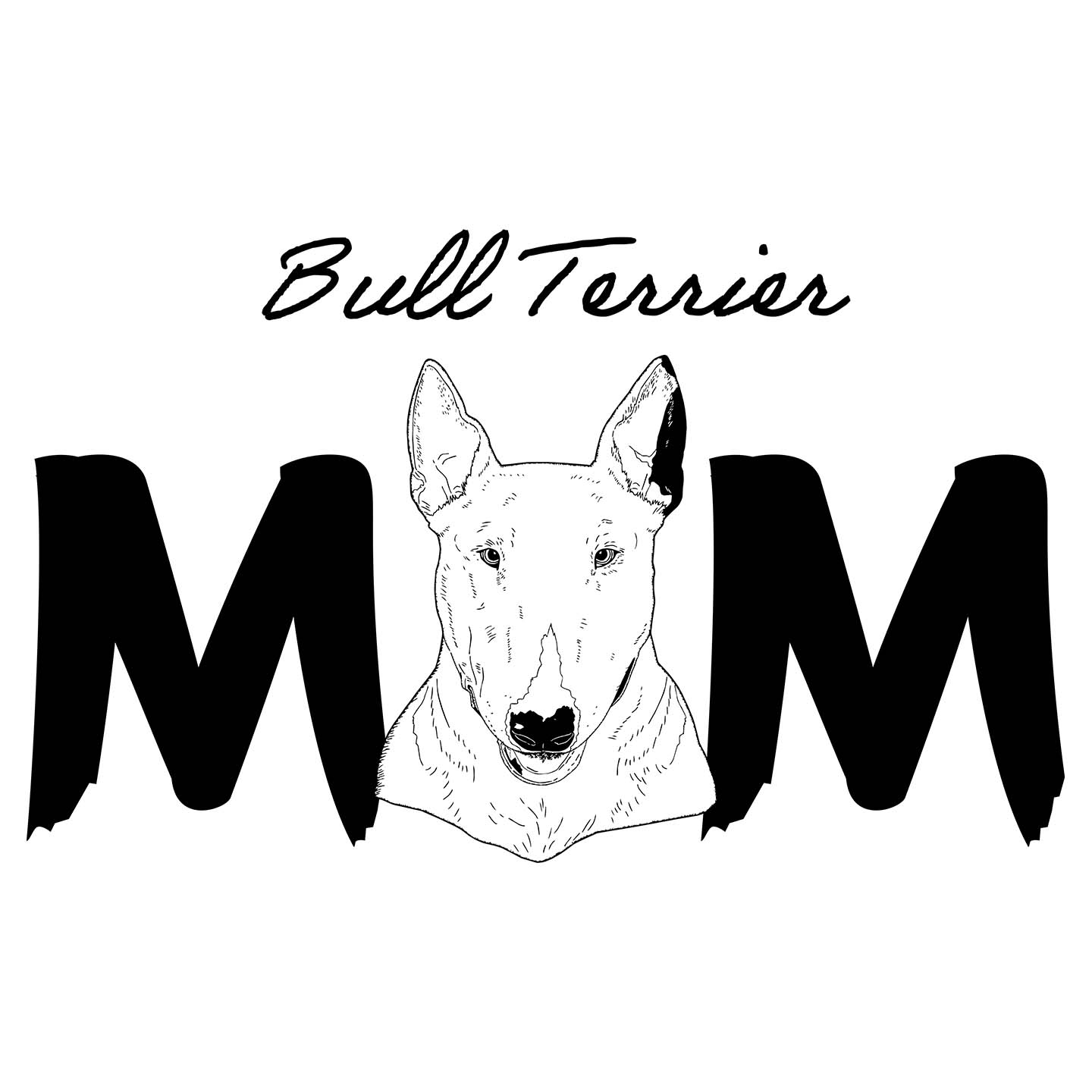 Bull Terrier Breed Mom - Women's V-Neck T-Shirt
