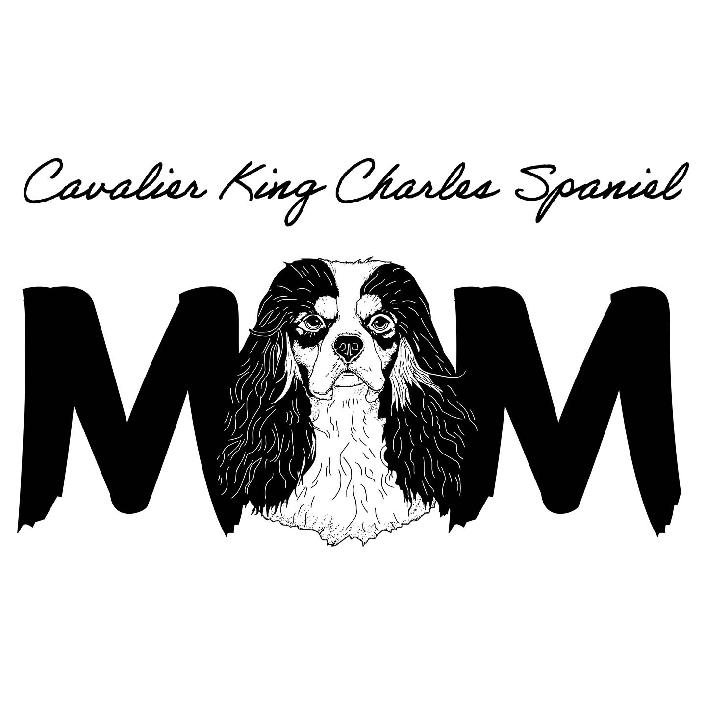 Cavalier King Charles Spaniel Breed Mom - Women's V-Neck T-Shirt