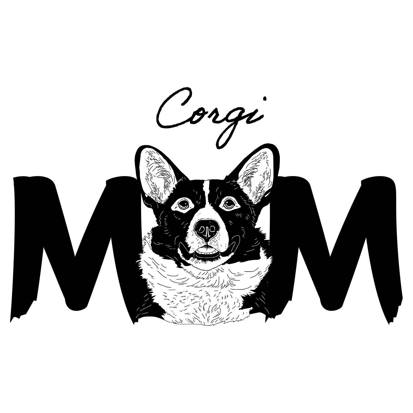 Corgi Breed Mom - Women's V-Neck T-Shirt
