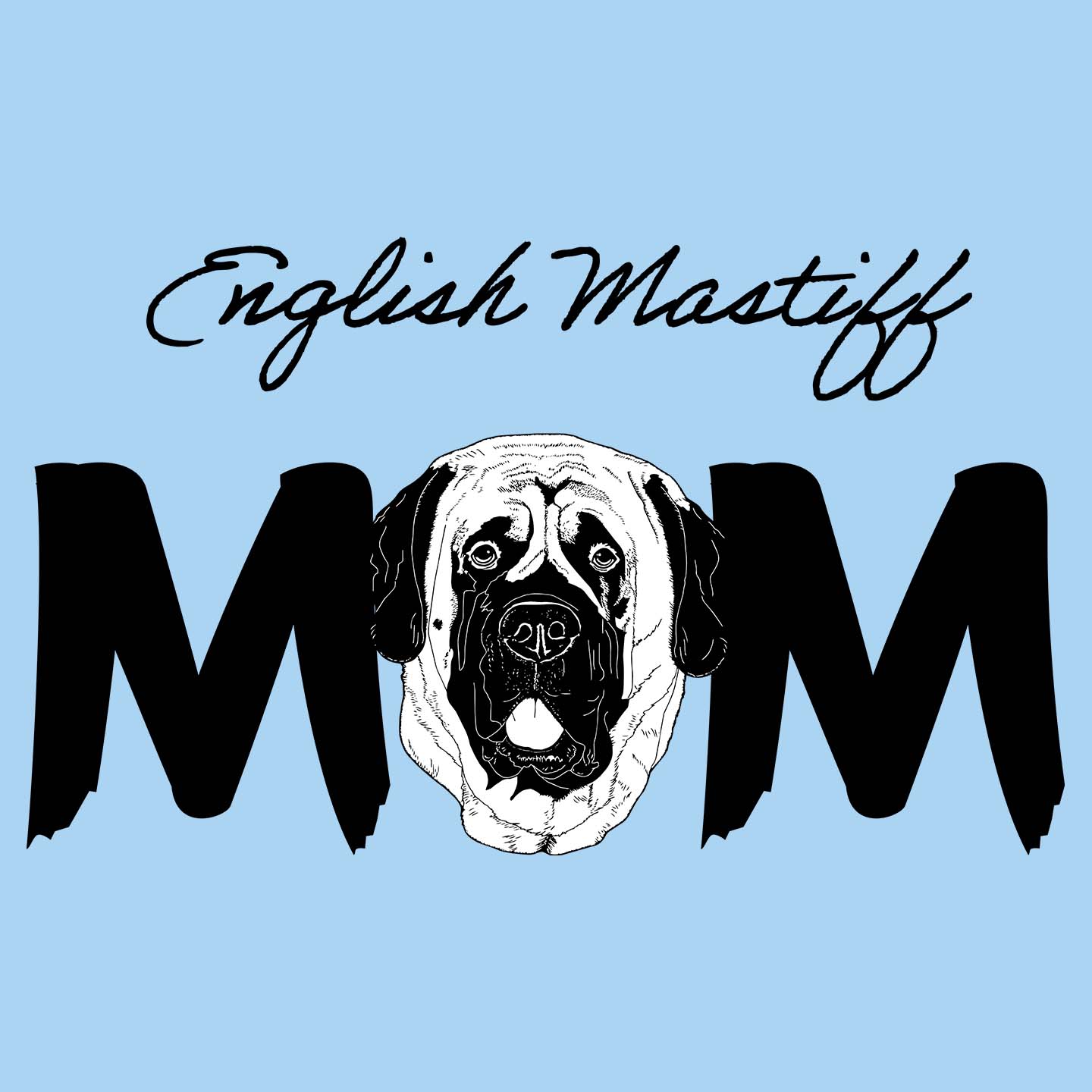 English Mastiff Breed Mom - Women's Fitted T-Shirt