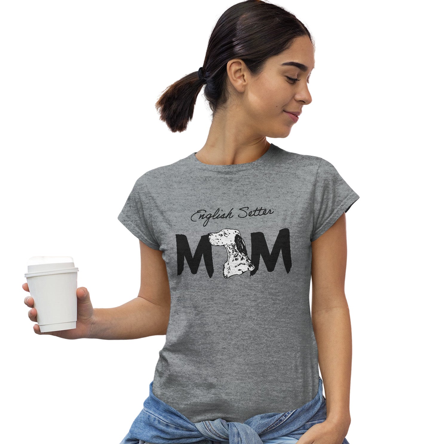 English Setter Breed Mom - Women's Fitted T-Shirt