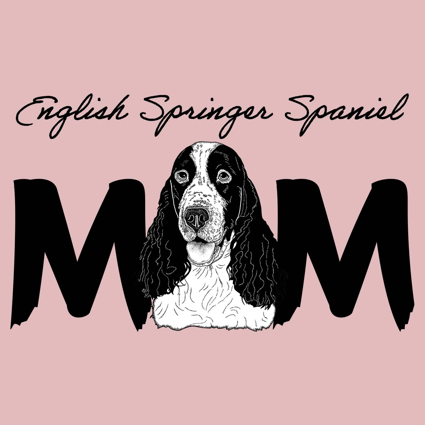 English Springer Spaniel Breed Mom - Women's Fitted T-Shirt