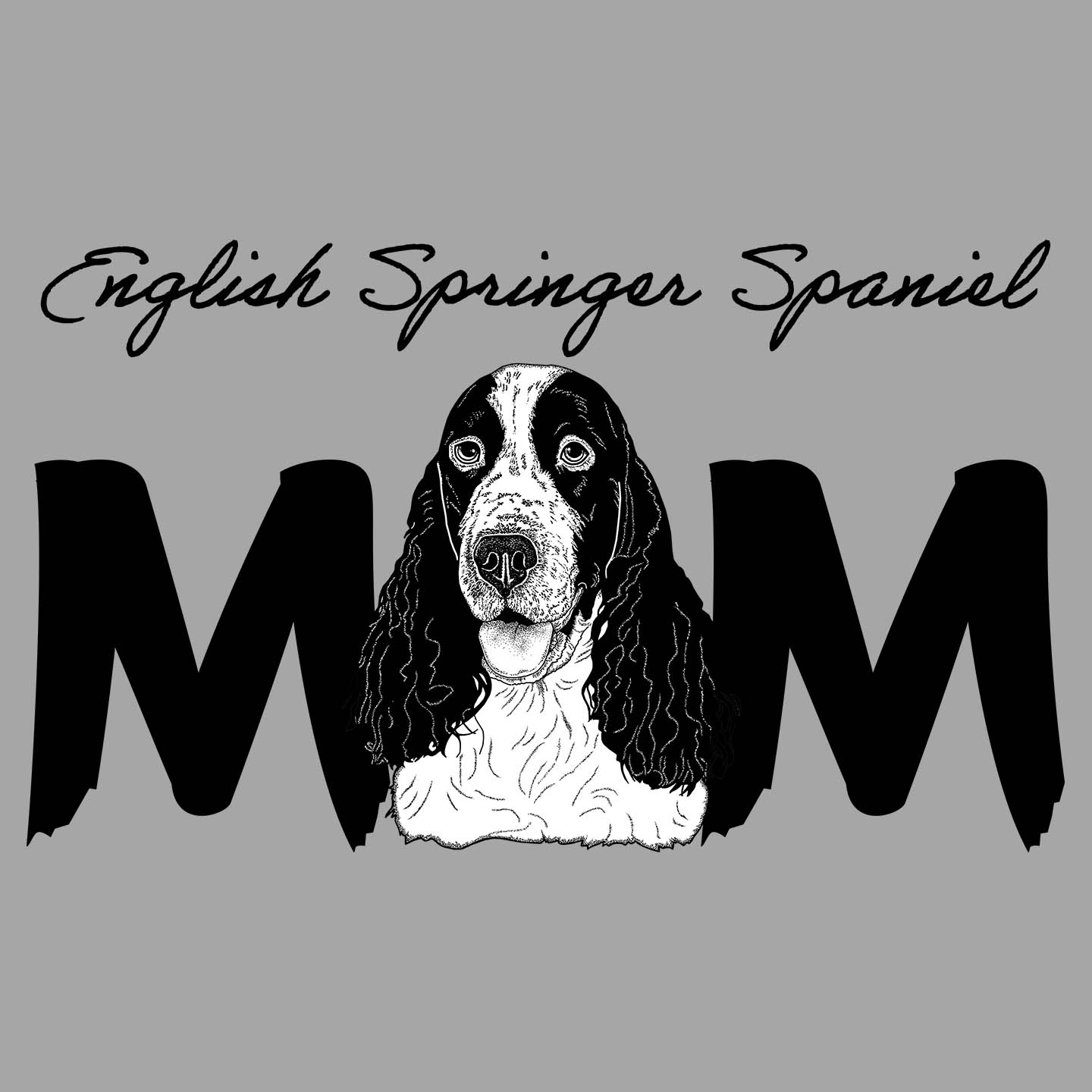 English Springer Spaniel Breed Mom - Women's V-Neck T-Shirt
