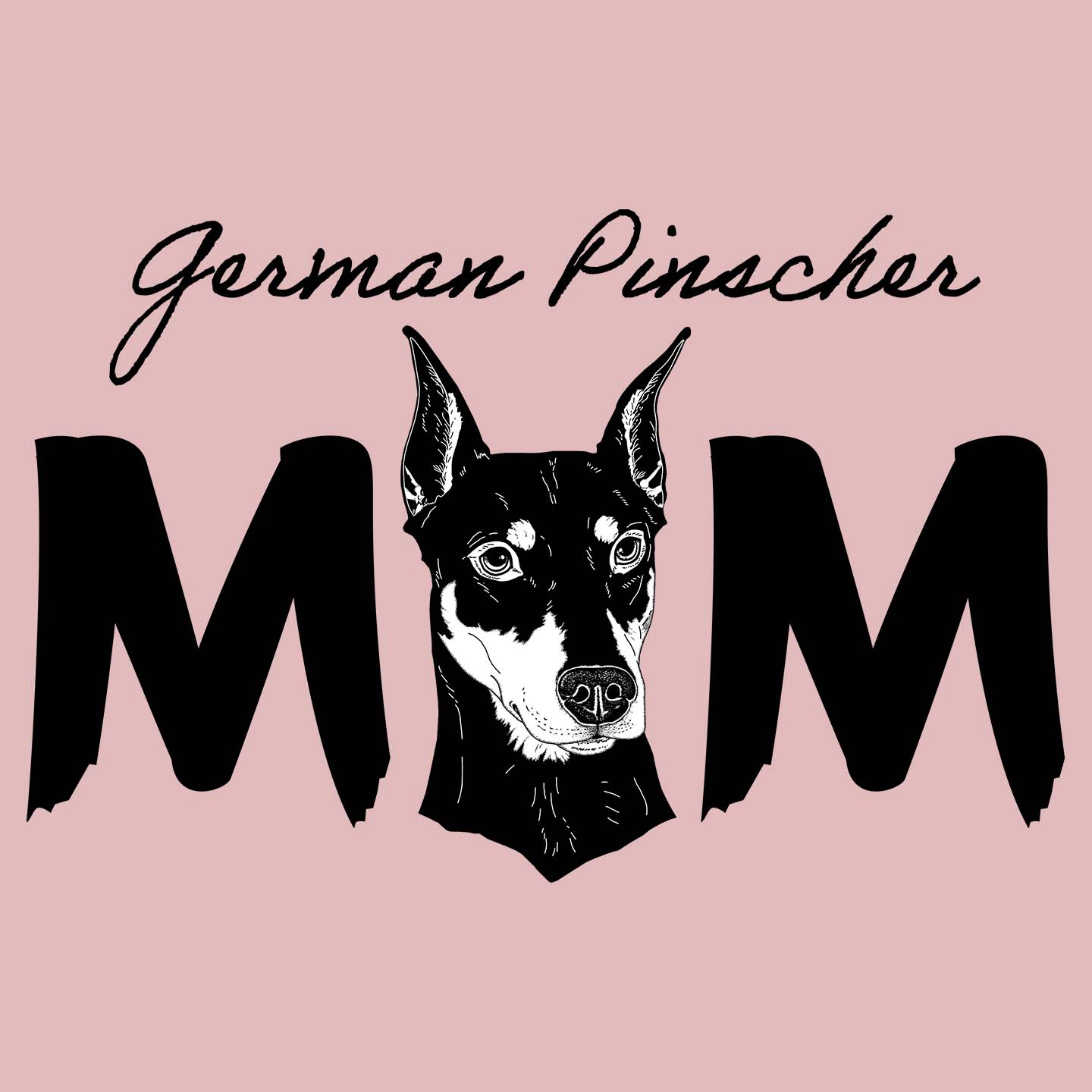 German Pinscher Breed Mom - Women's Fitted T-Shirt