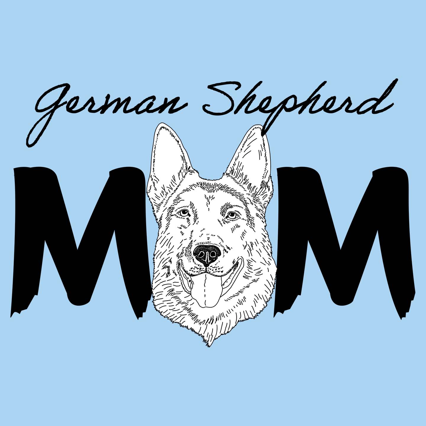 German Shepherd Breed Mom - Women's Fitted T-Shirt