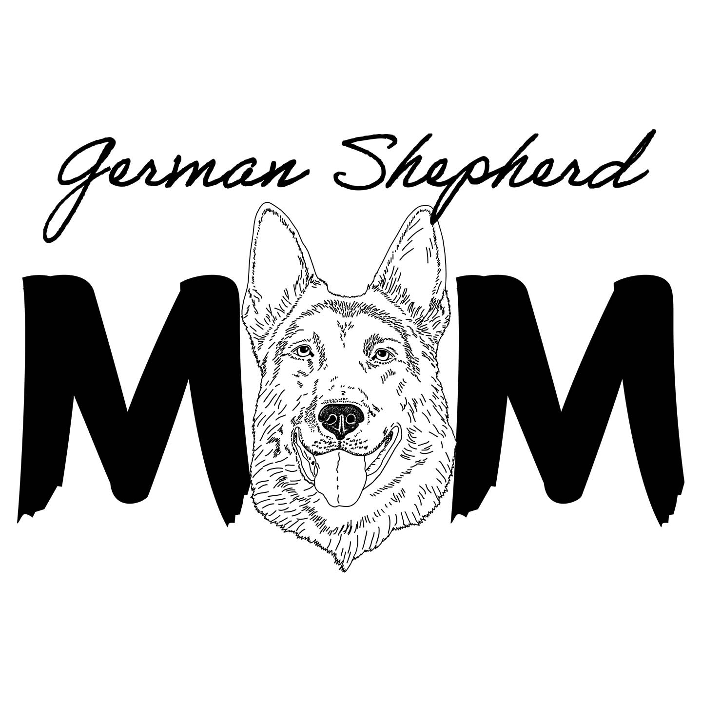 German Shepherd Breed Mom - Women's V-Neck T-Shirt