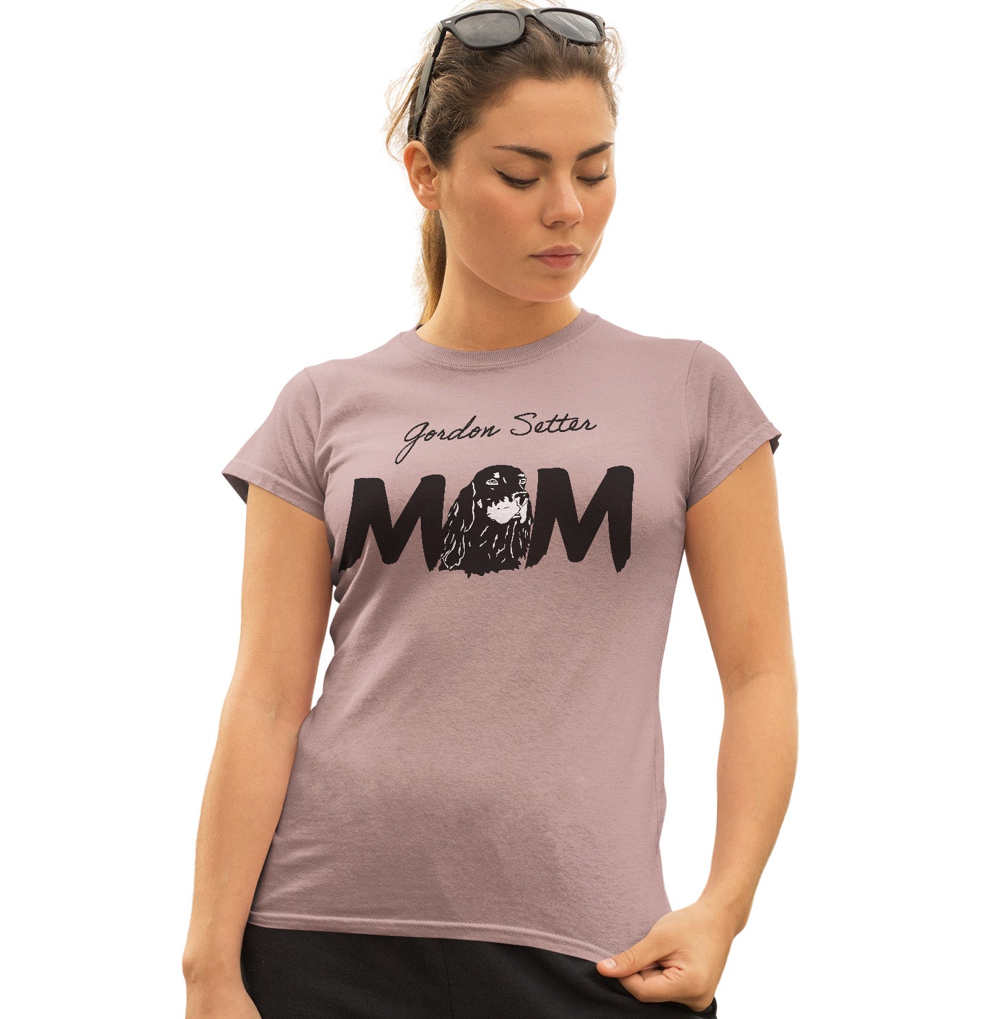 Gordon Setter Breed Mom - Women's Fitted T-Shirt