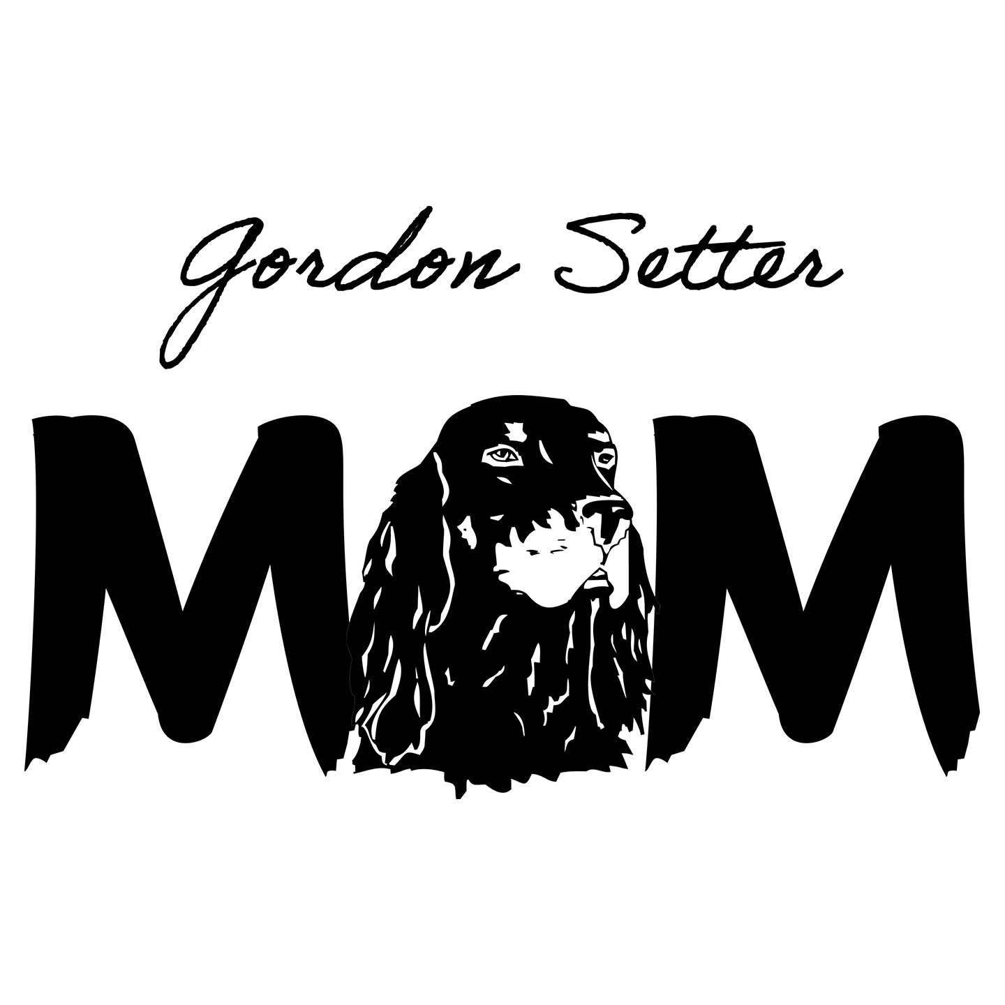 Gordon Setter Breed Mom - Women's V-Neck T-Shirt