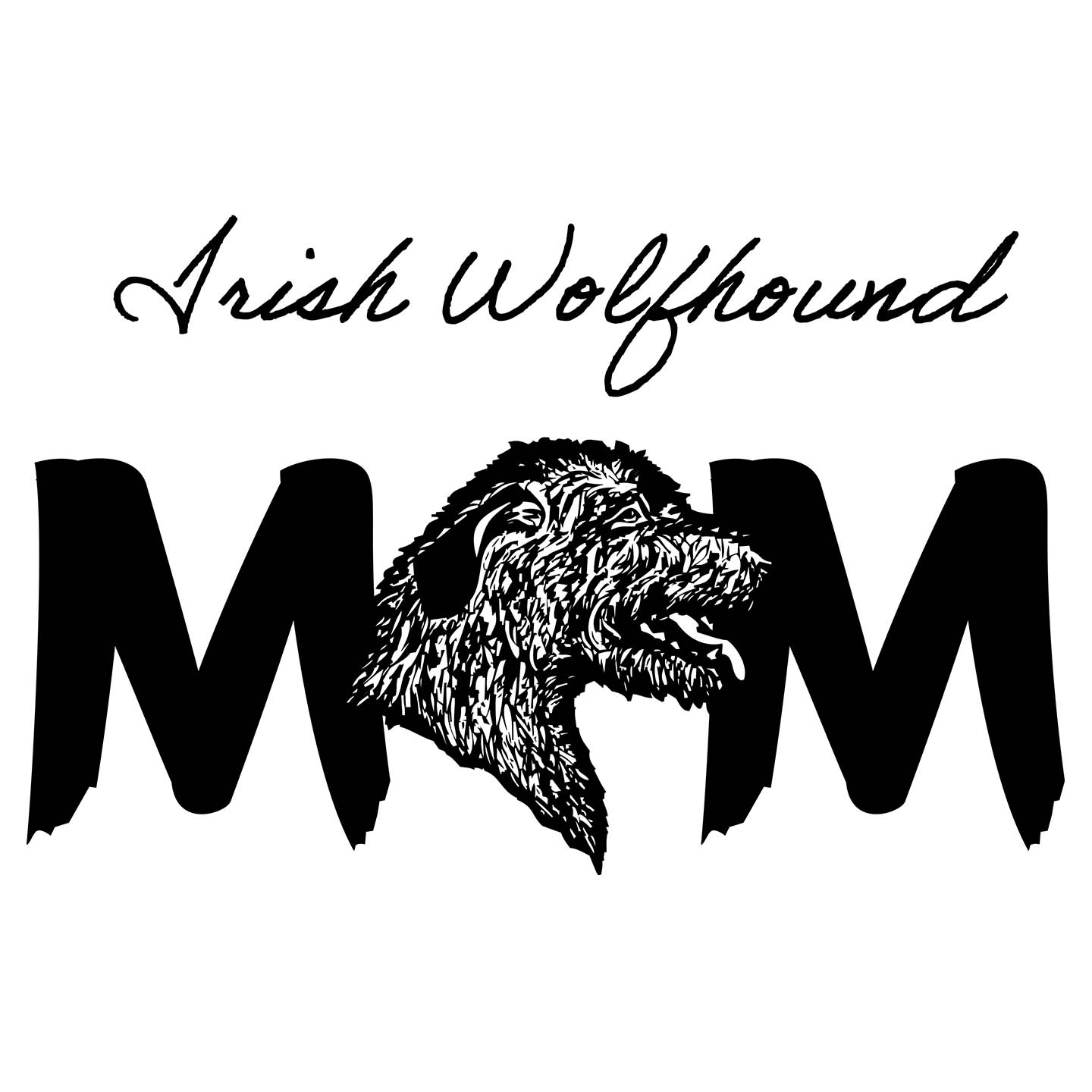 Irish Wolfhound Breed Mom - Women's V-Neck T-Shirt