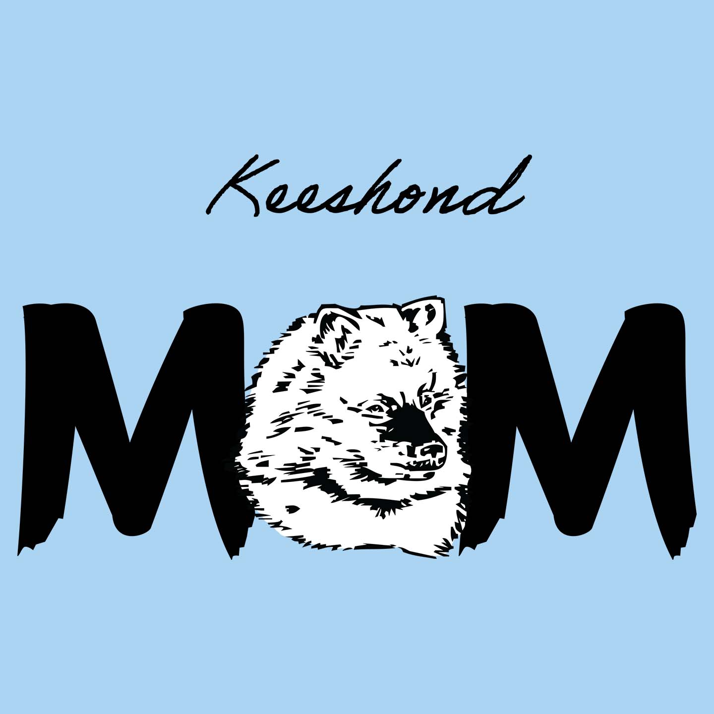 Keeshond Breed Mom - Women's Fitted T-Shirt