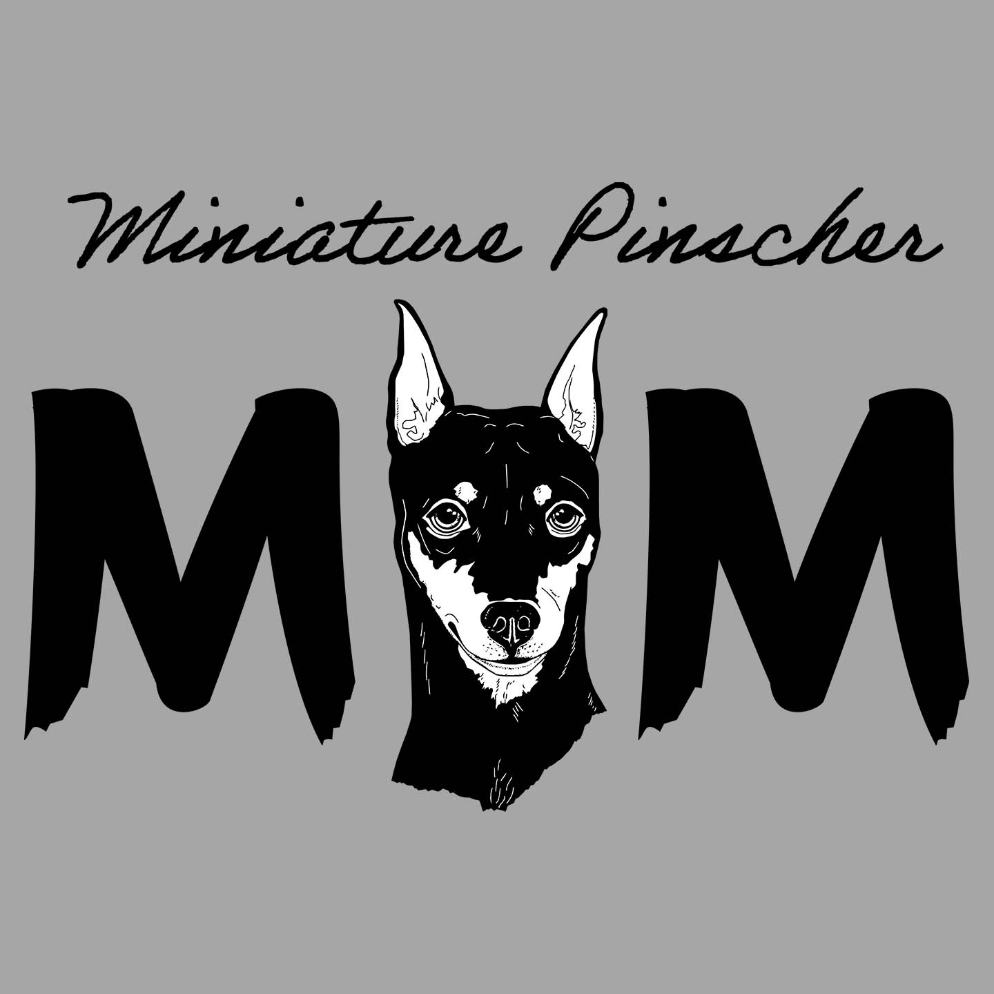 Miniature Pinscher Breed Mom - Women's V-Neck T-Shirt