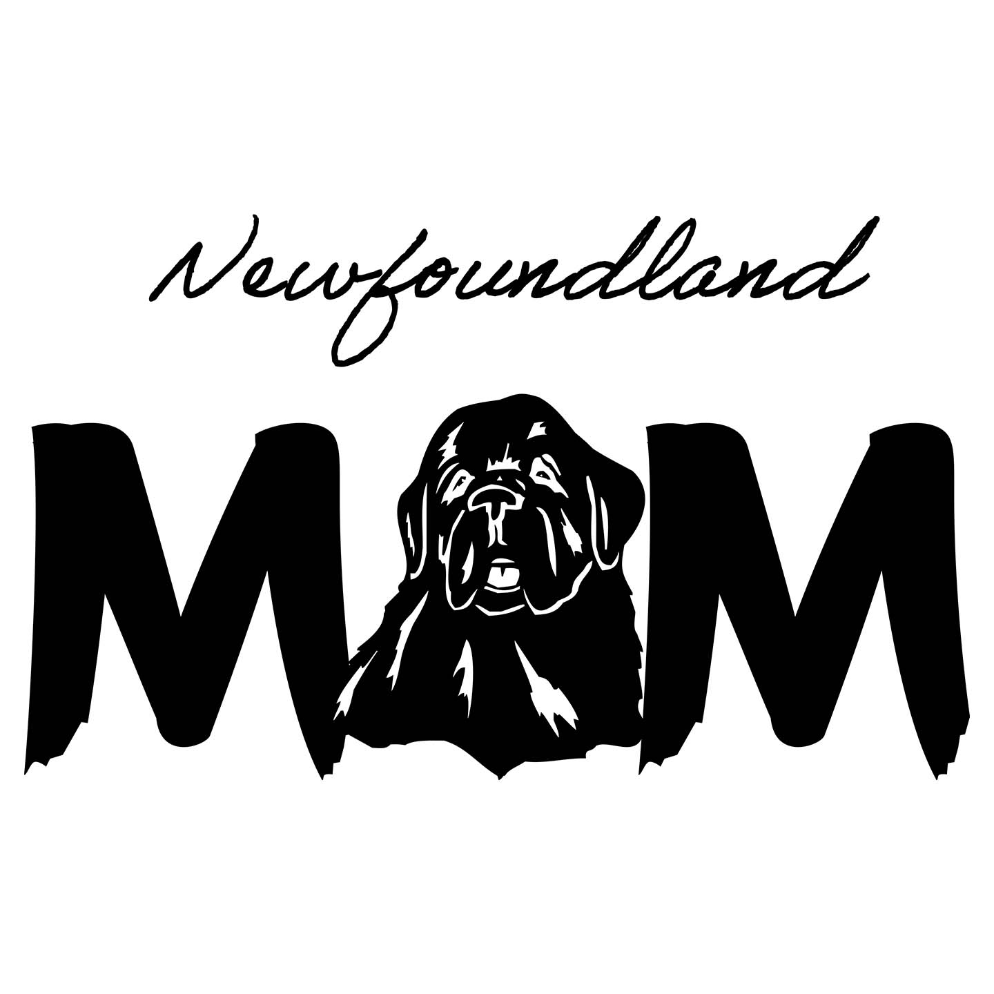 Newfoundland Breed Mom - Women's V-Neck T-Shirt