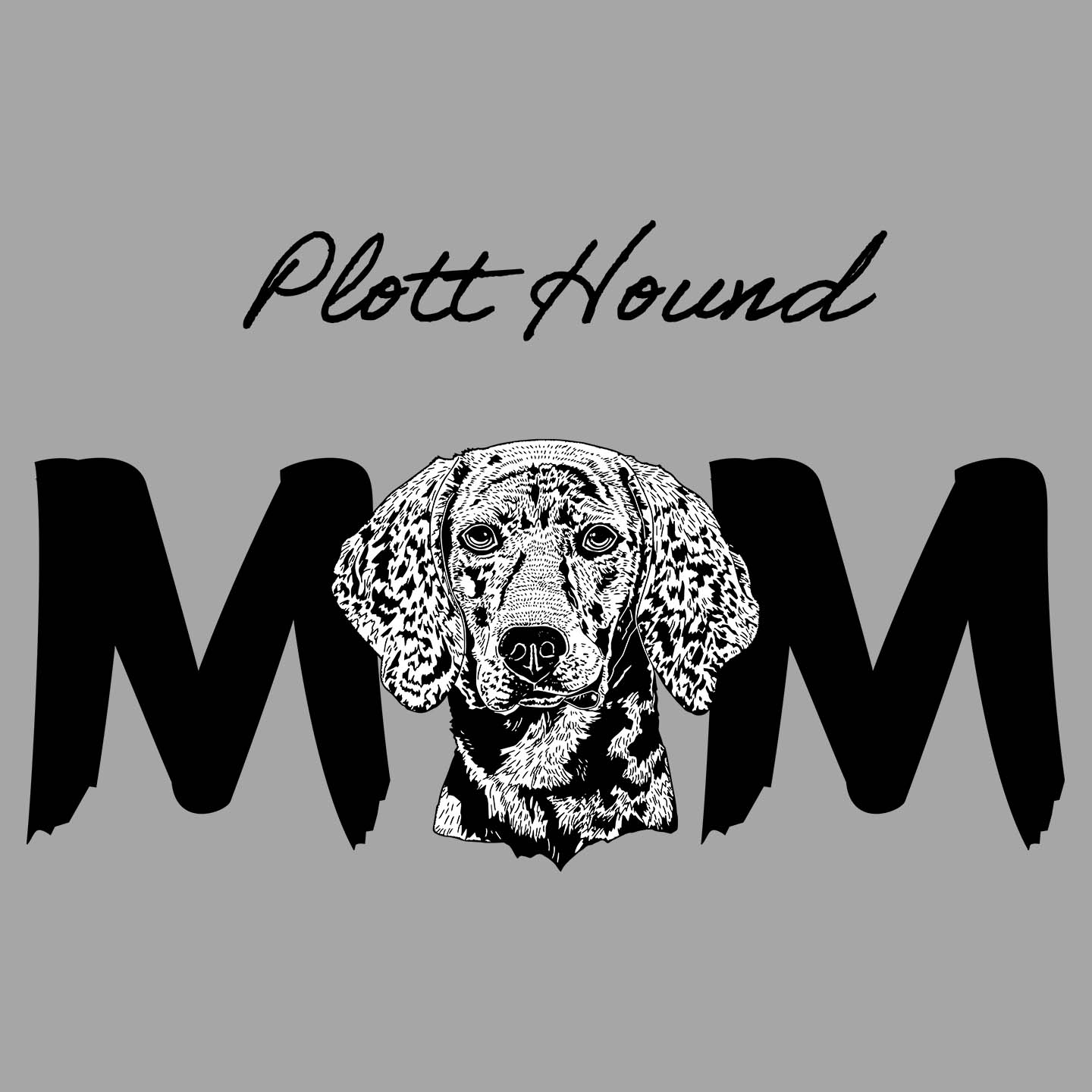 Plott Hound Breed Mom - Women's V-Neck T-Shirt