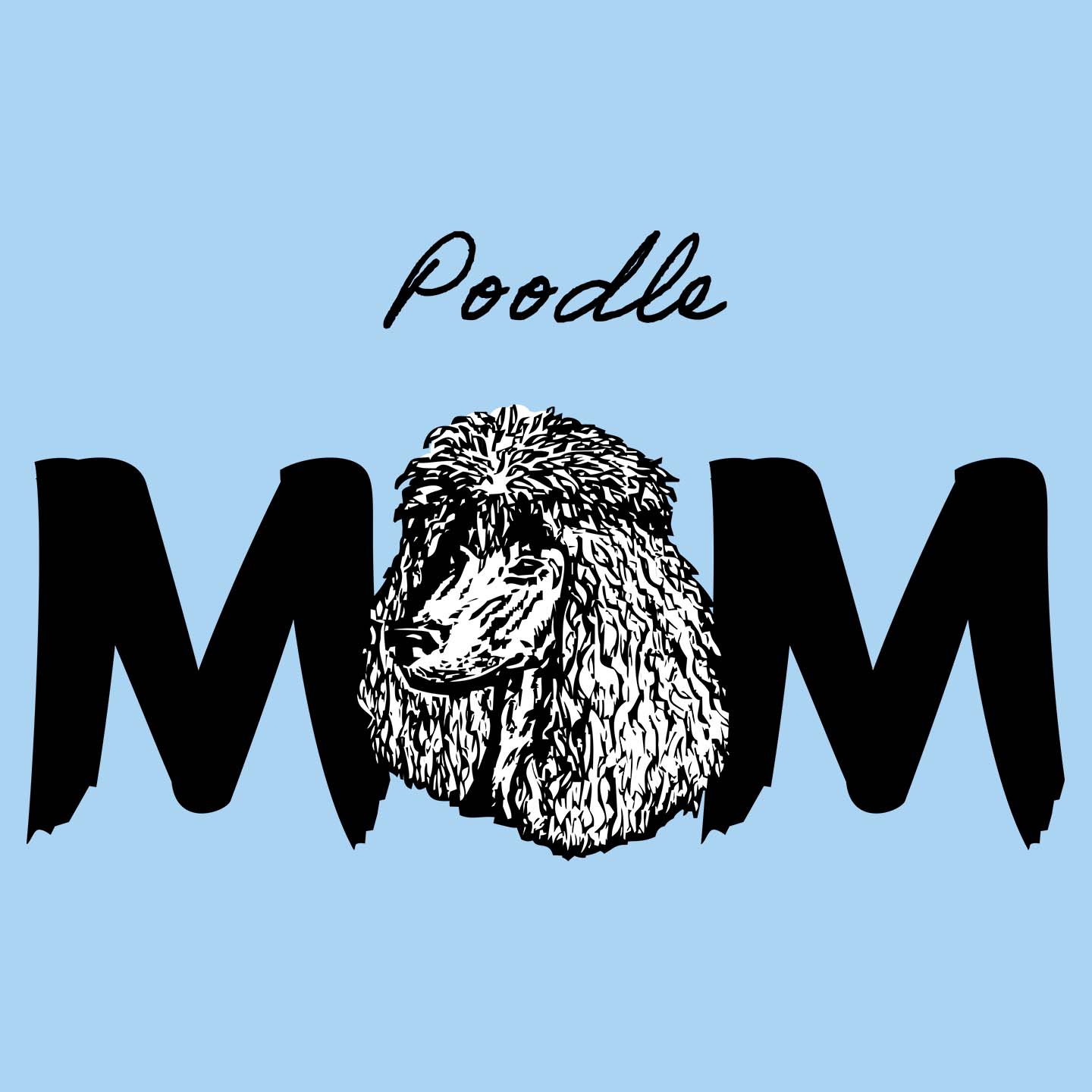 Poodle Breed Mom - Women's Fitted T-Shirt
