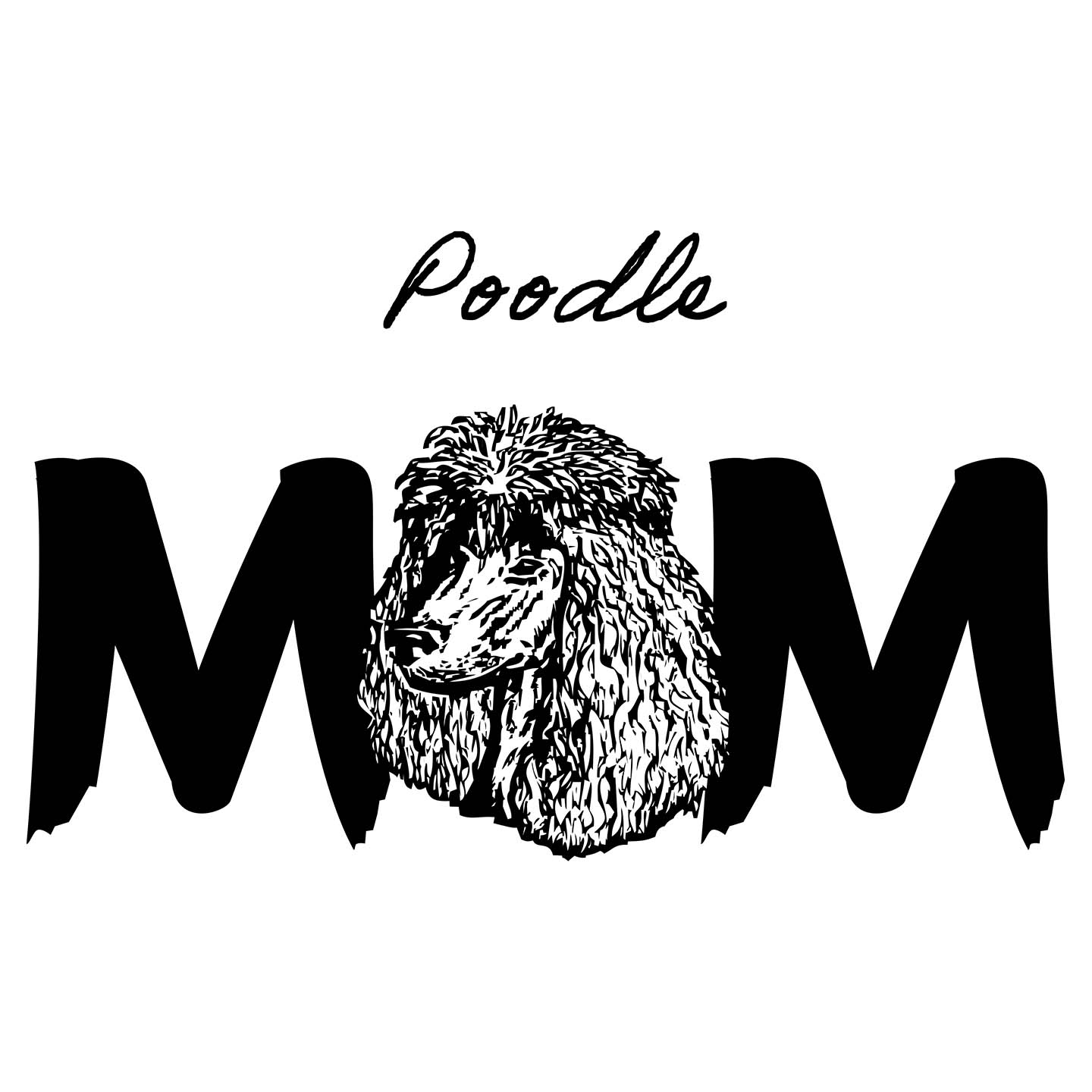 Poodle Breed Mom - Women's V-Neck T-Shirt