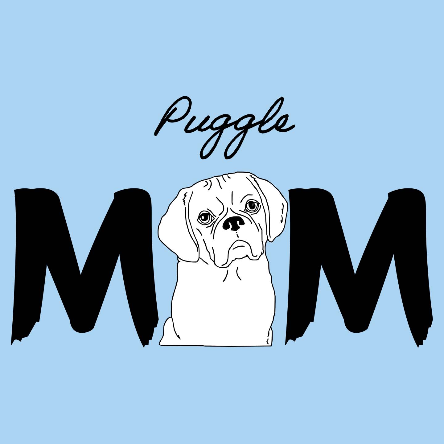 Puggle Breed Mom - Women's Fitted T-Shirt