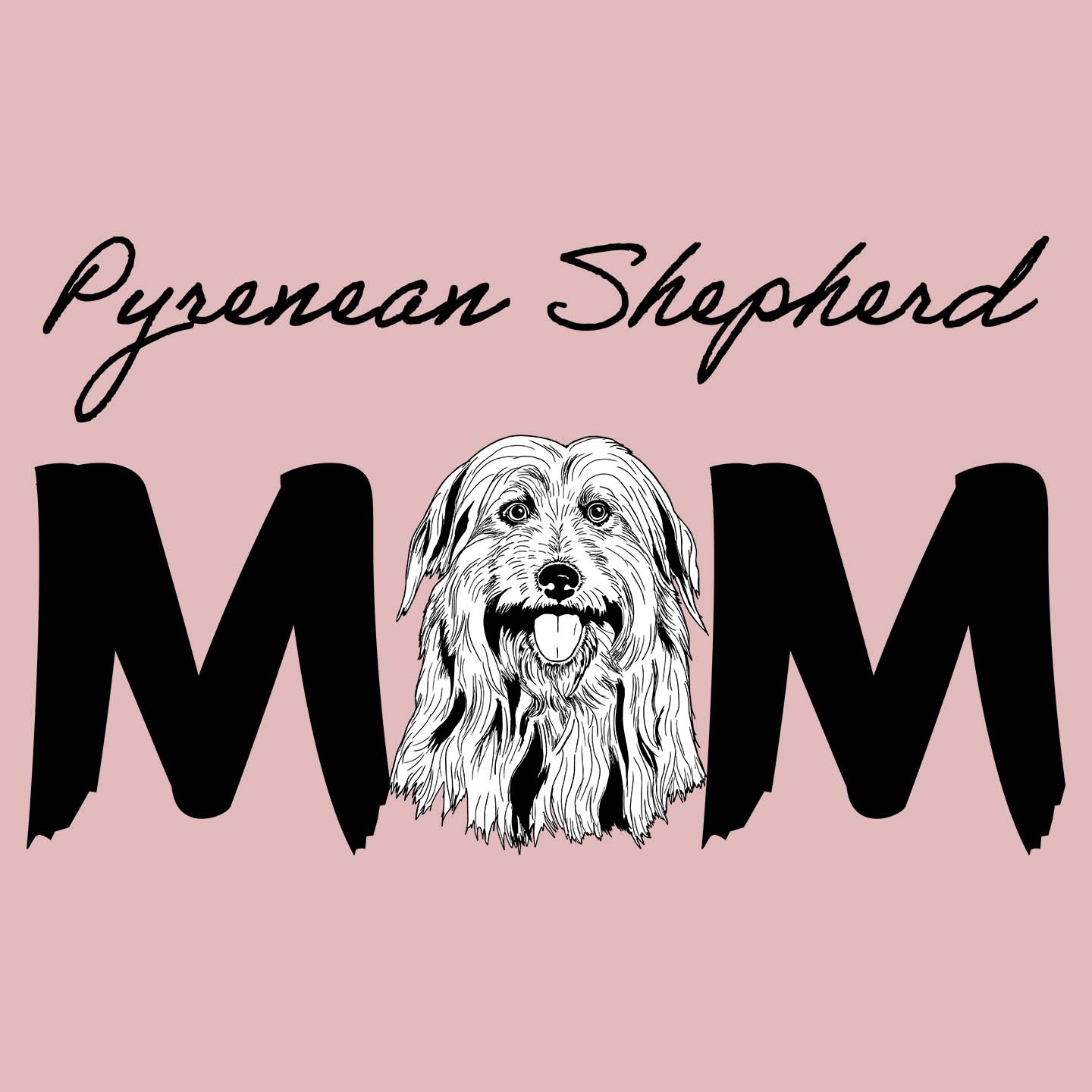 Pyrenean Shepherd Breed Mom - Women's Fitted T-Shirt