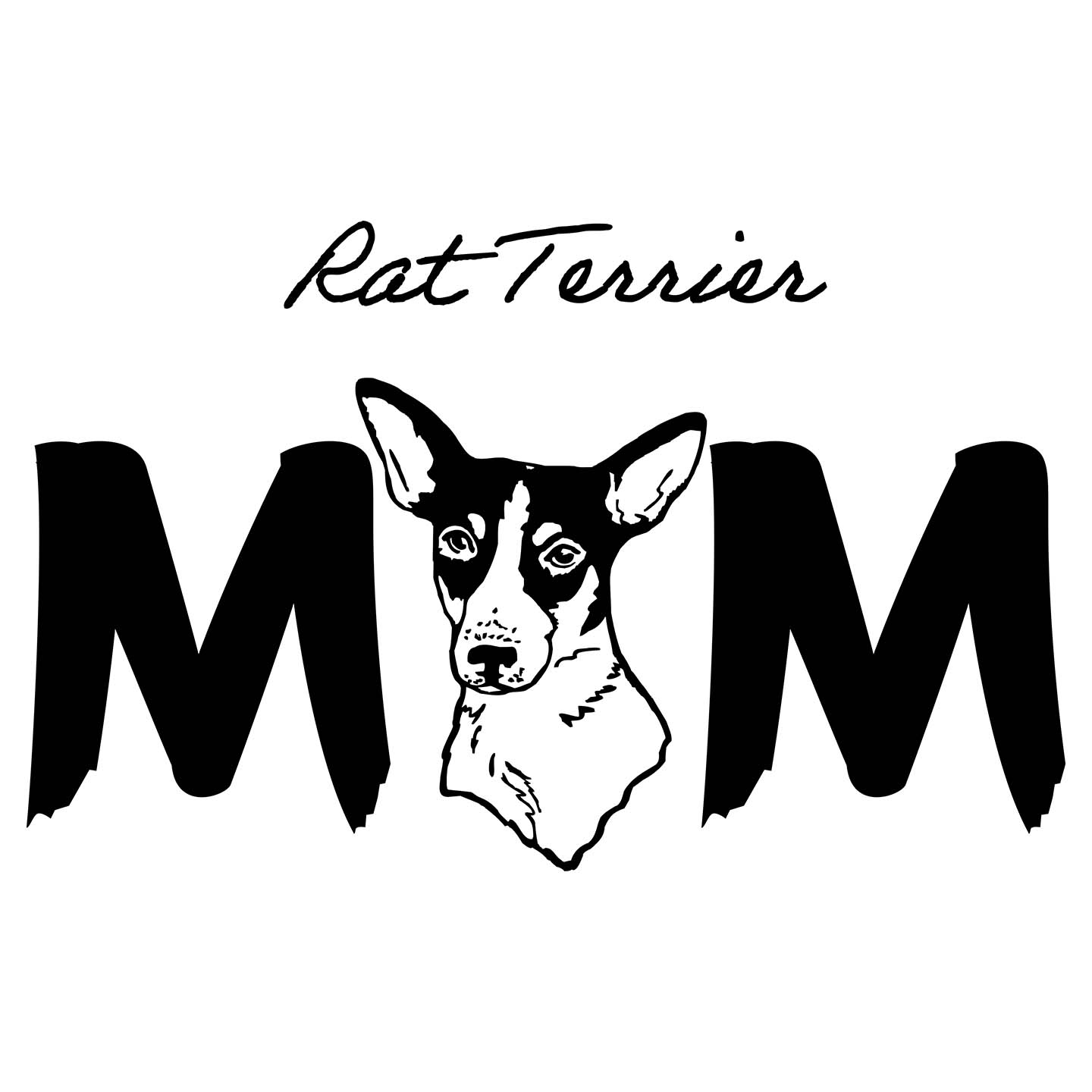 Rat Terrier Breed Mom - Women's V-Neck T-Shirt