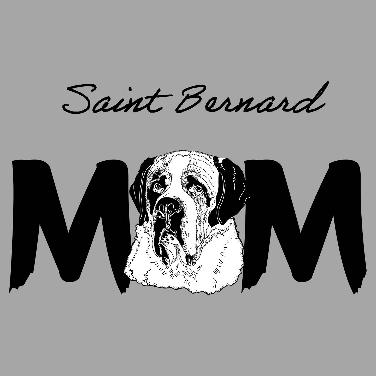 Saint Bernard Breed Mom - Women's V-Neck T-Shirt