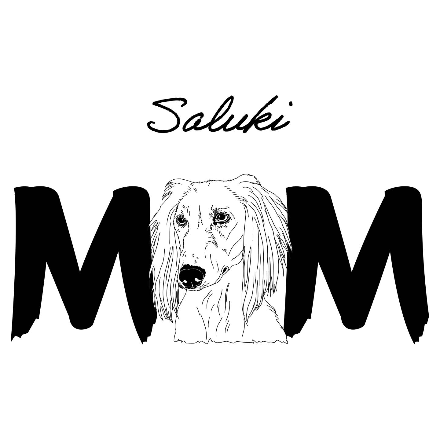 Saluki Breed Mom - Women's V-Neck T-Shirt
