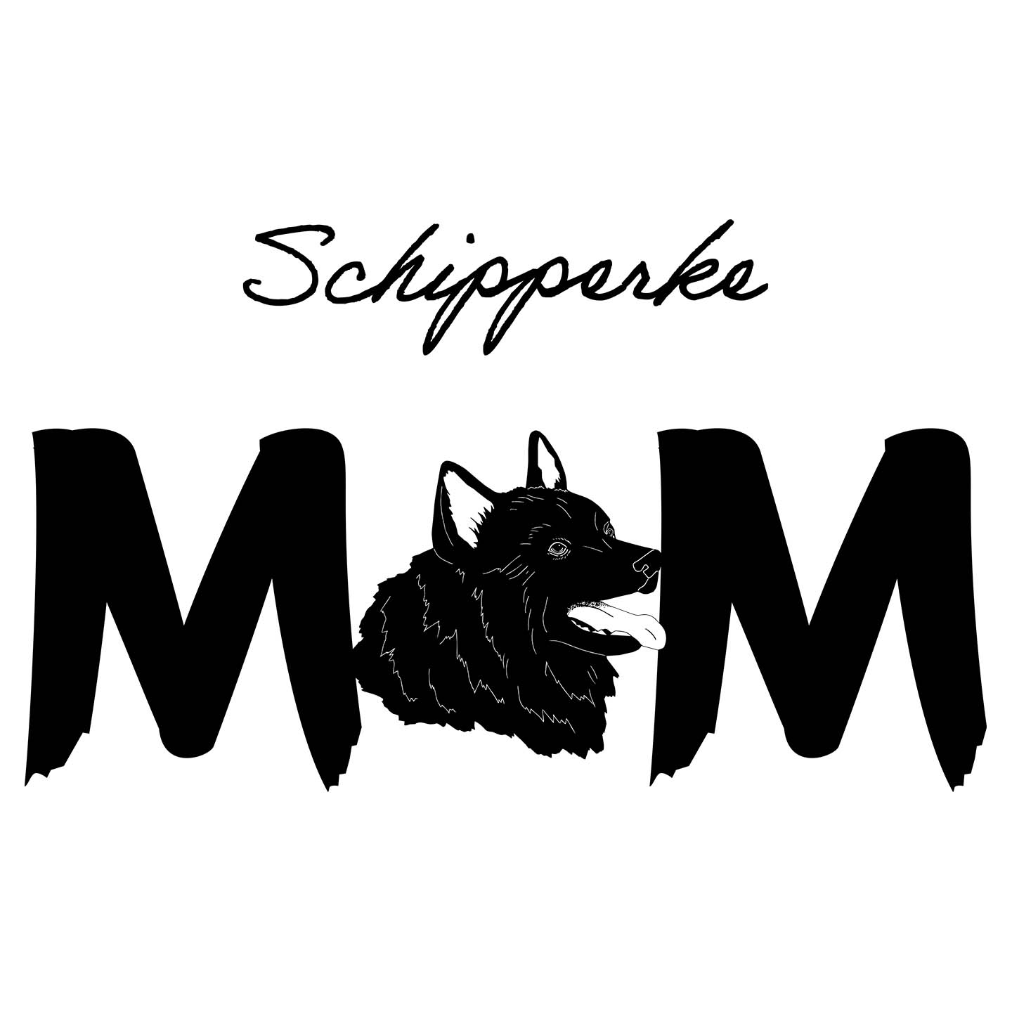 Schipperke Breed Mom - Women's V-Neck T-Shirt